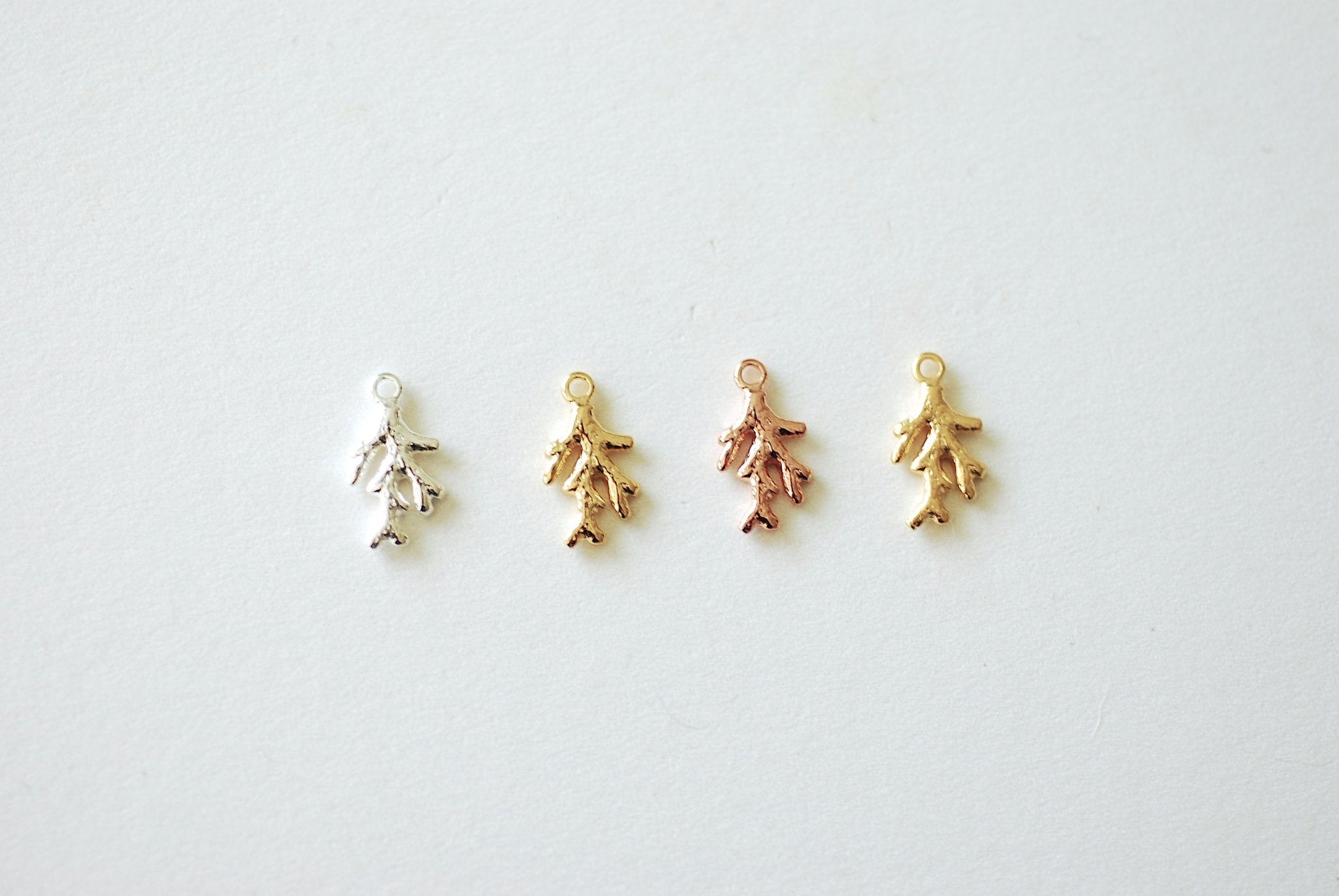 Tiny Coral Branch Charm Sterling Silver, 925 Sterling Silver Charms, Coral Reef Charm, Barrier Reef Charm, snorkeling charm, sea life, 114 - HarperCrown