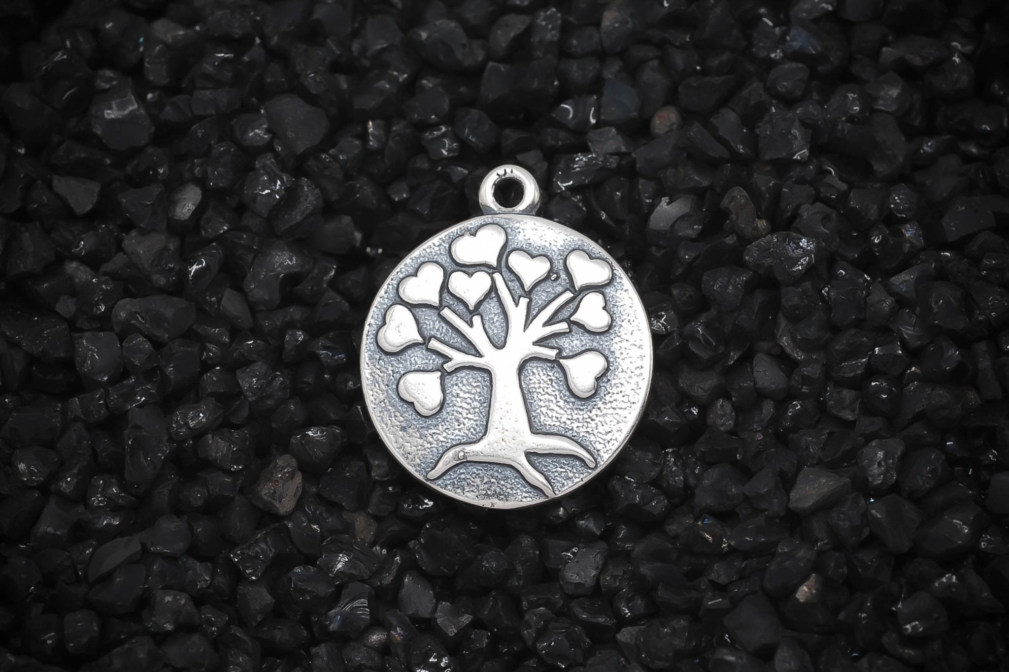 Tree of Life Ancient Egyptian Charm | 925 Sterling Silver, Oxidized | Jewelry Making Pendant - HarperCrown