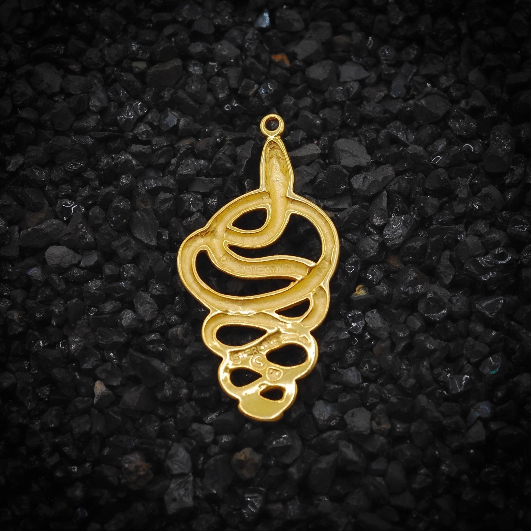Uraeus Cobra Snake Ancient Egyptian Charm | 14K Solid Gold | Jewelry Making Pendant - HarperCrown