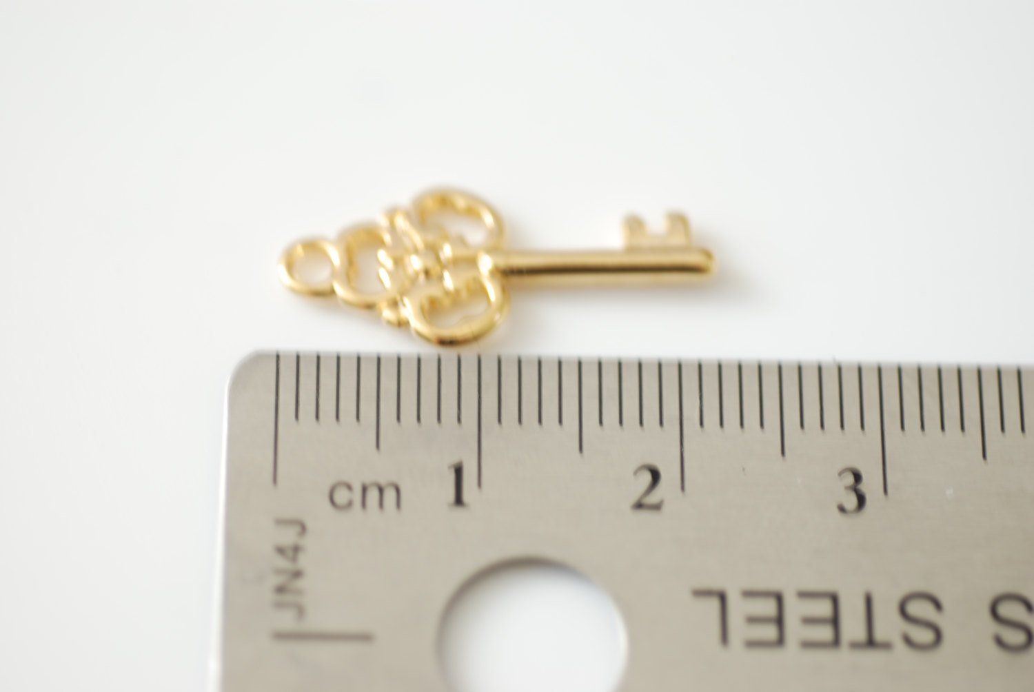 Vermeil Gold Key Charm Pendant- 18k gold over sterling silver, Lock and Key Necklace, Small Gold Key Pendant, Gold Spade Lock Key Charm, 60 - HarperCrown