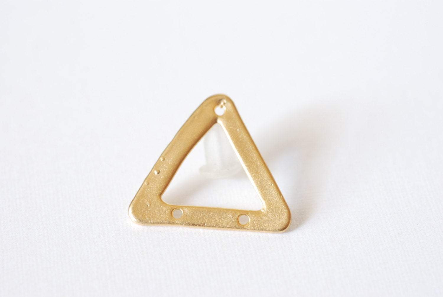 Vermeil Gold Triangle connector, 18k gold over 925 sterling silver triangle charm, connector, triangle connector, gold triangle - HarperCrown