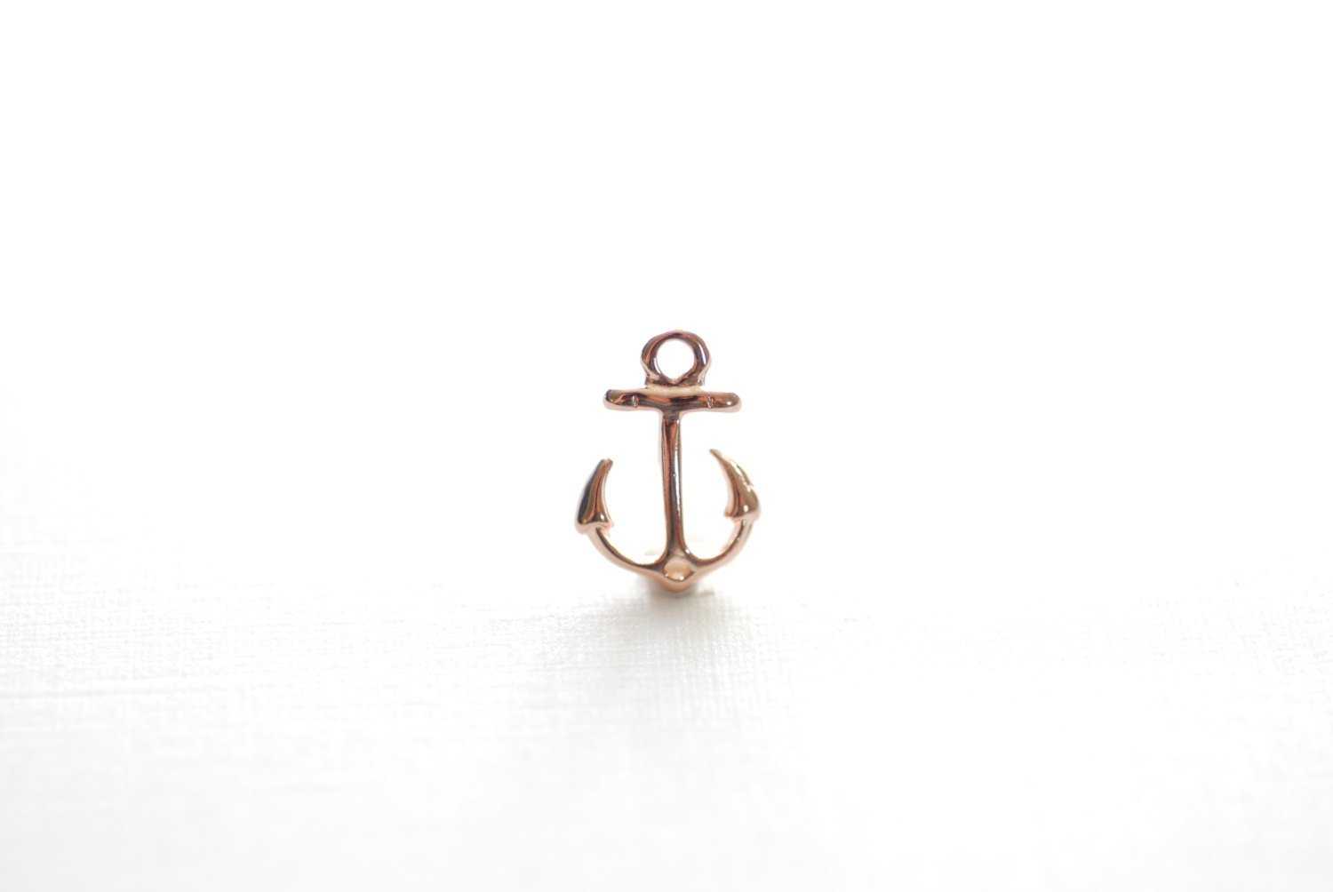 Vermeil Rose Gold Anchor Connector - 18k gold plated over sterling silver, Rose Gold Anchor Link Spacer Connector, Nautical Anchor Charm,101 - HarperCrown