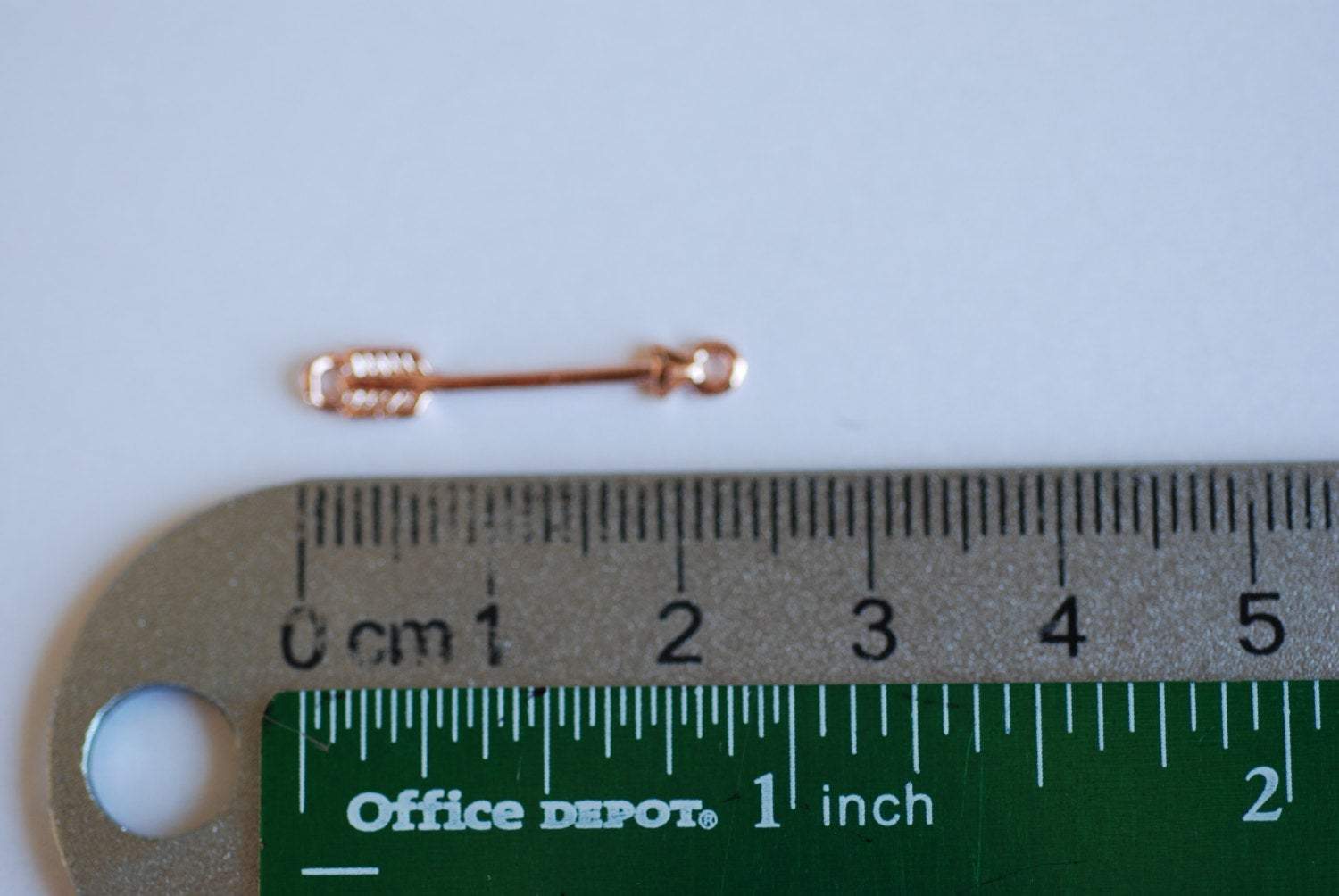 Vermeil Rose Gold Skinny Arrow, Gold Arrow Connector, 18kt gold plated over Sterling Silver, Arrow Connector Link Spacer, Gold Arrowhead - HarperCrown