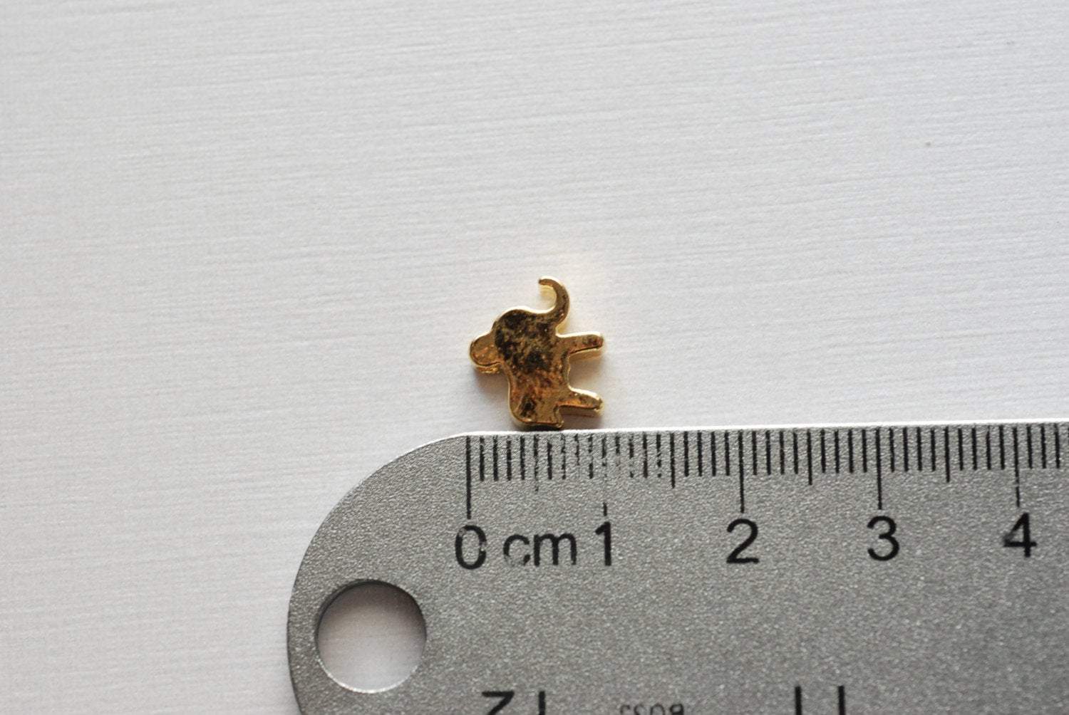 Vermeil Shiny Gold Elephant Charm- 18k gold plated over sterling silver, Elephant Pendant Charm, Vermeil Gold Elephant Bead, Beads, 100 - HarperCrown