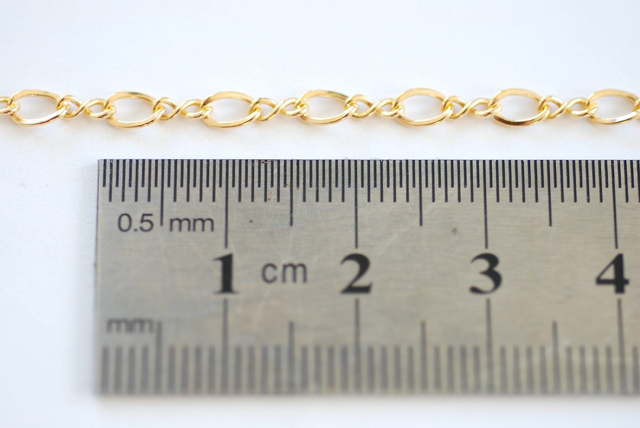 Wholesale 3mm Figure Eight 8 Gold Filled Chain l Permanent Jewlery Twisted Infinity Link Chain Unfinished chain - HarperCrown