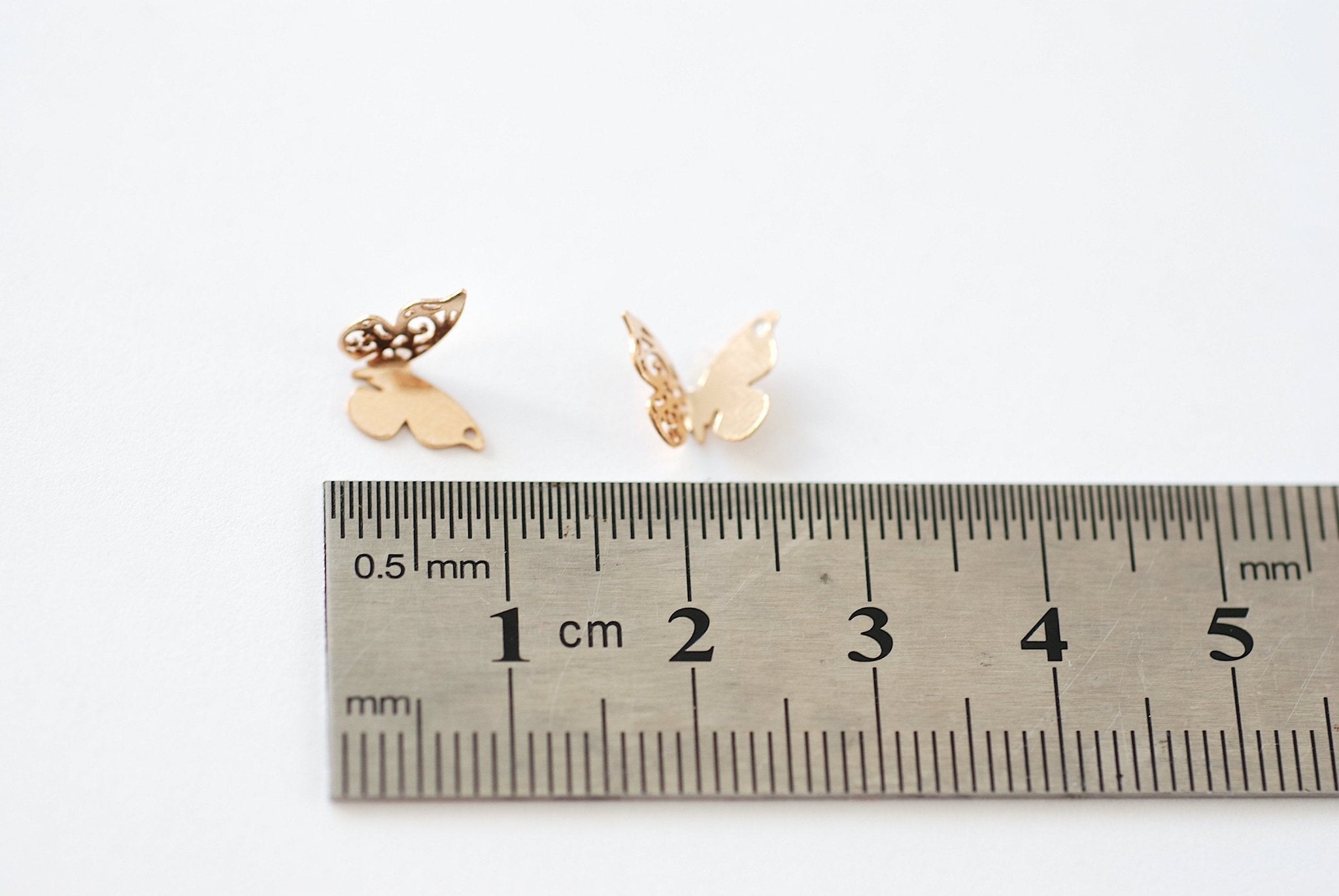 Wholesale Gold Filled Butterly Charm l Gold Filled Butterfly Insect Drop Charm Permanent Jewelry l SEACH37 - HarperCrown