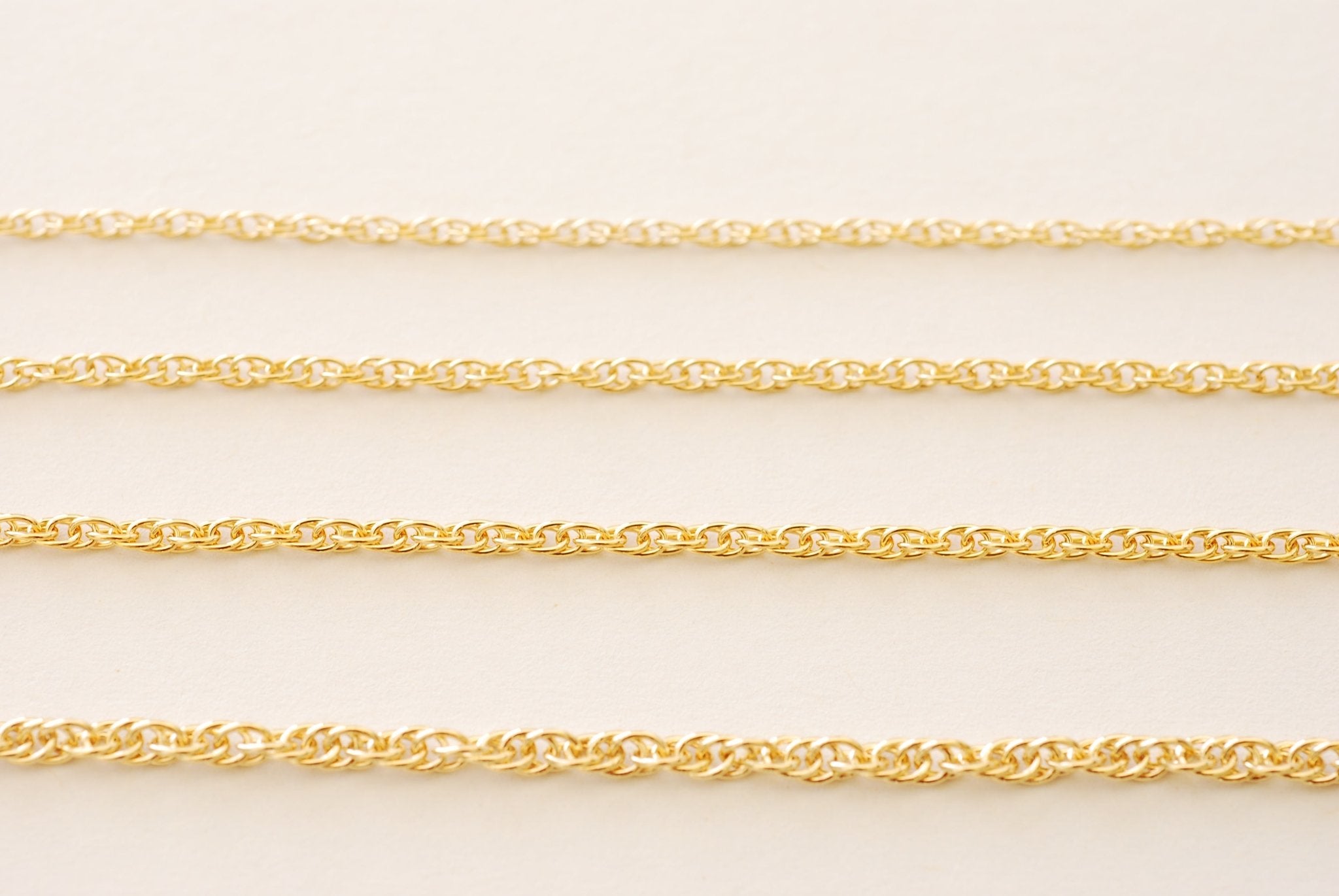 Wholesale Gold Filled Rope Chain l 1.5mm 1.75mm 2mm 2.3mm Rope Chain Chain Unfinished Sterling Silver - HarperCrown