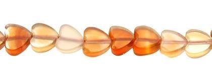 Wholesale Red Agate Natural Color Flat Heart Shape Gemstones 6mm - HarperCrown