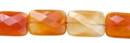 Wholesale Red Agate Natural Color Rectangle Shape Faceted Gemstones 12-25mm - HarperCrown
