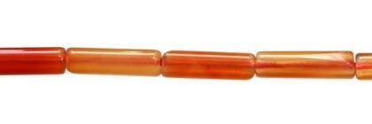 Wholesale Red Agate Natural Color Round Tube Shape Gemstones 4x13mm - HarperCrown