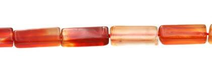 Wholesale Red Agate Natural Color Square Tube Shape Gemstones 4x13mm - HarperCrown