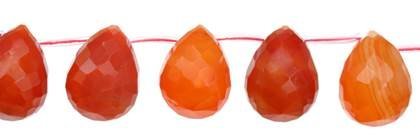 Wholesale Red Agate Natural Color Tear Drop Shape Faceted Gemstones 9-25mm - HarperCrown