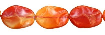 Wholesale Red Agate Natural Color Wave Oval Shape Gemstones 18x25mm - HarperCrown