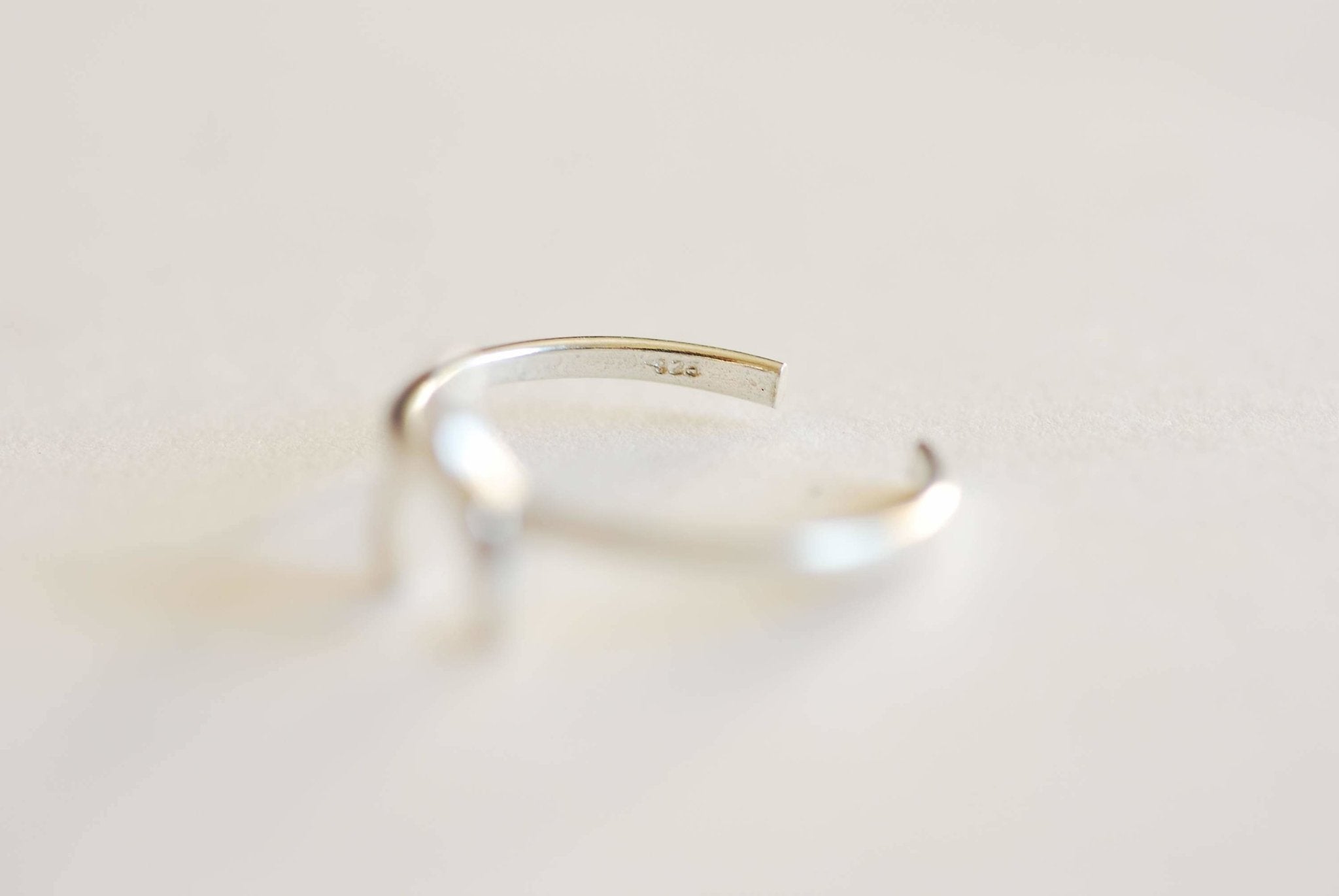 Wishbone Ring- 925 Sterling Silver Wishbone Connector, Adjustable Ring, Minimalist Ring, Good Luck Ring, Simple Everyday ring, Stacking Ring - HarperCrown