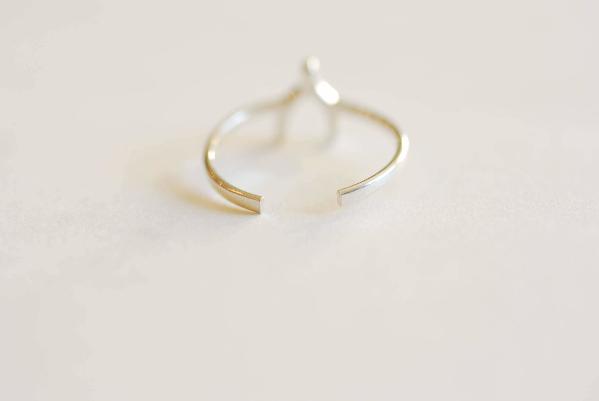 Wishbone Ring- 925 Sterling Silver Wishbone Connector, Adjustable Ring, Minimalist Ring, Good Luck Ring, Simple Everyday ring, Stacking Ring - HarperCrown