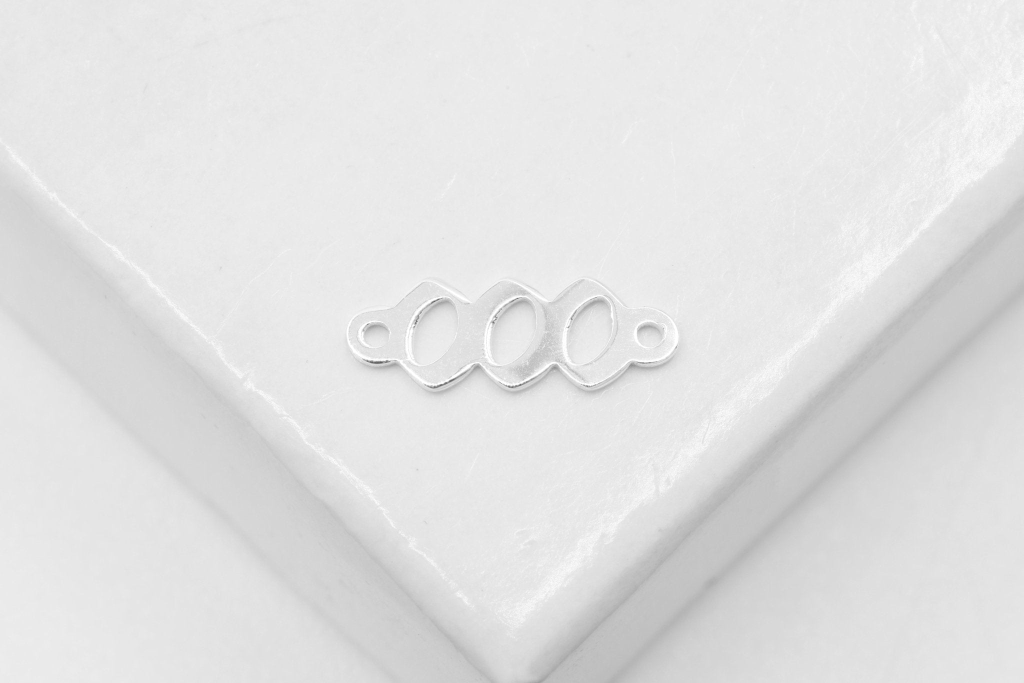 000 Angel Number Charm, 925 Sterling Silver, 9mm x 3mm, Bulk DIY Wholesale Jewelry Making Charm - HarperCrown