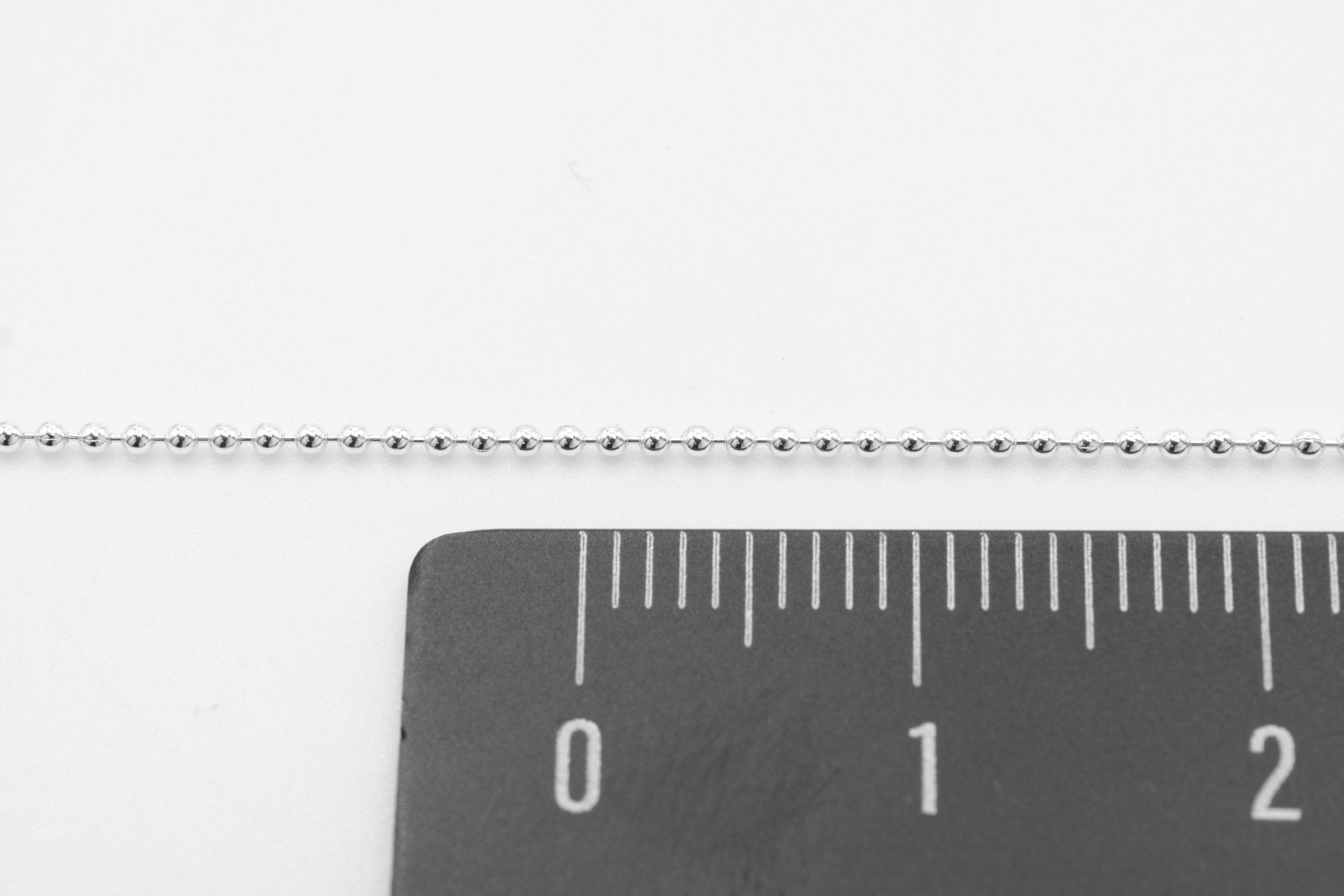 1.0mm Ball Chain, 925 Sterling Silver, Wholesale, Pay Per Foot, Jewelry Making Chain - HarperCrown