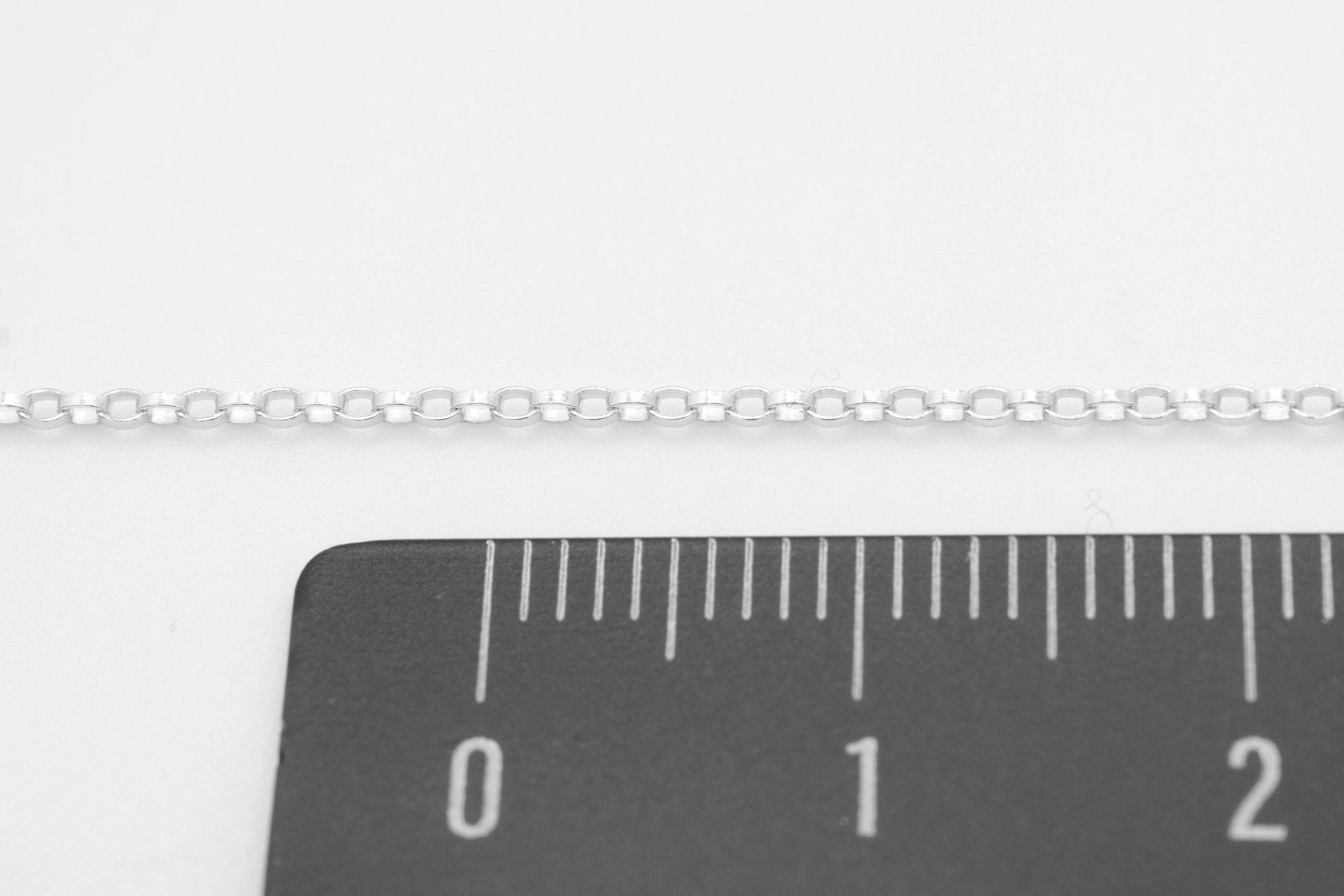 1.2mm Rolo Chain, 925 Sterling Silver, Wholesale, Pay Per Foot Jewelry Making Chain - HarperCrown
