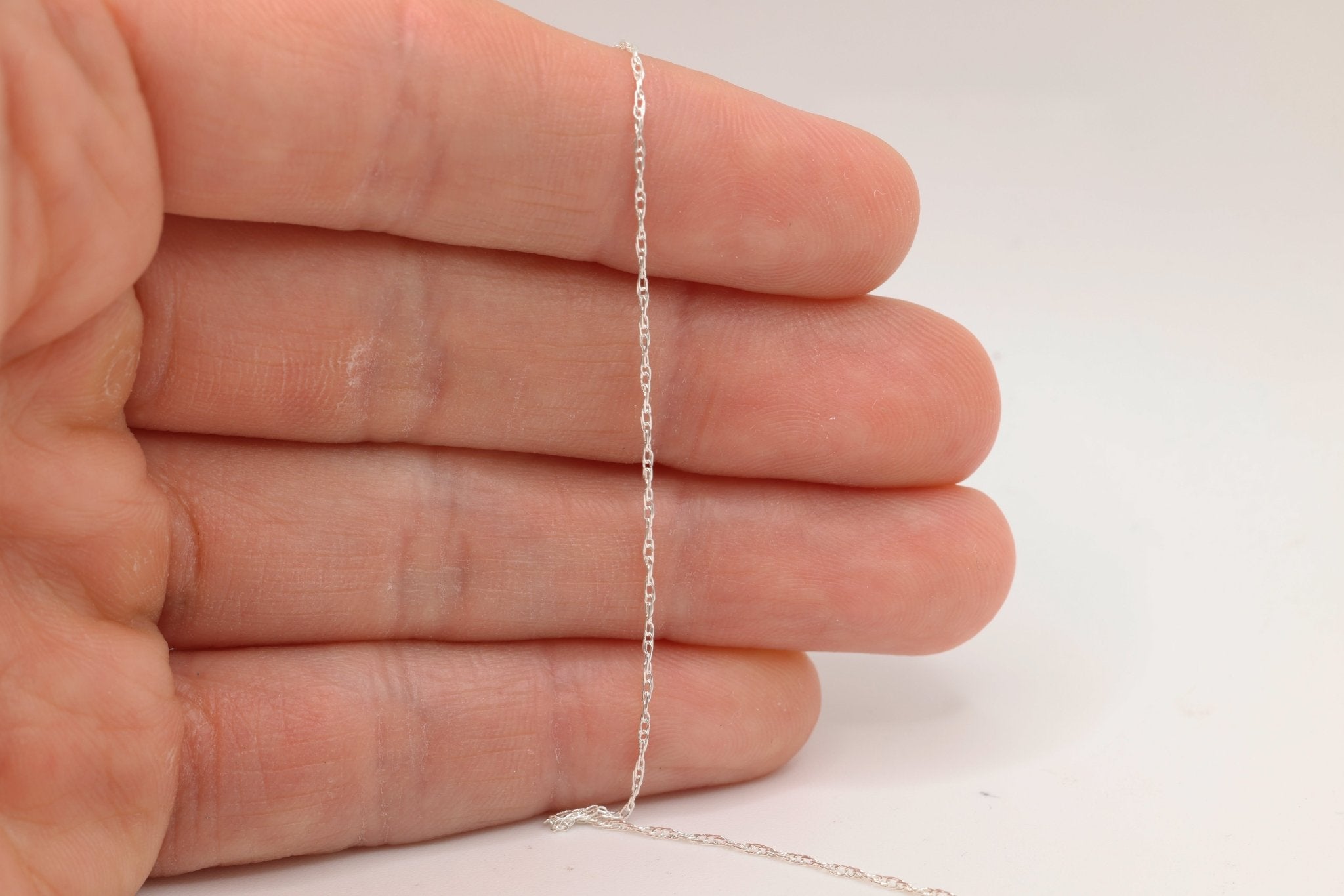 1.2mm Rope Chain, 925 Sterling Silver, Wholesale, Pay Per Foot, Bulk Uncut Spools For Jewelers - HarperCrown