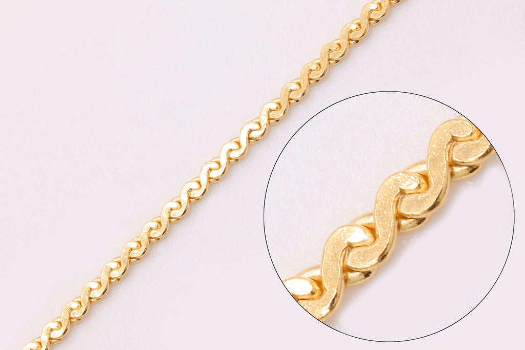 Serpentine Chain, 14/20 Gold-Filled, Wholesale, Pay Per Foot, Je
