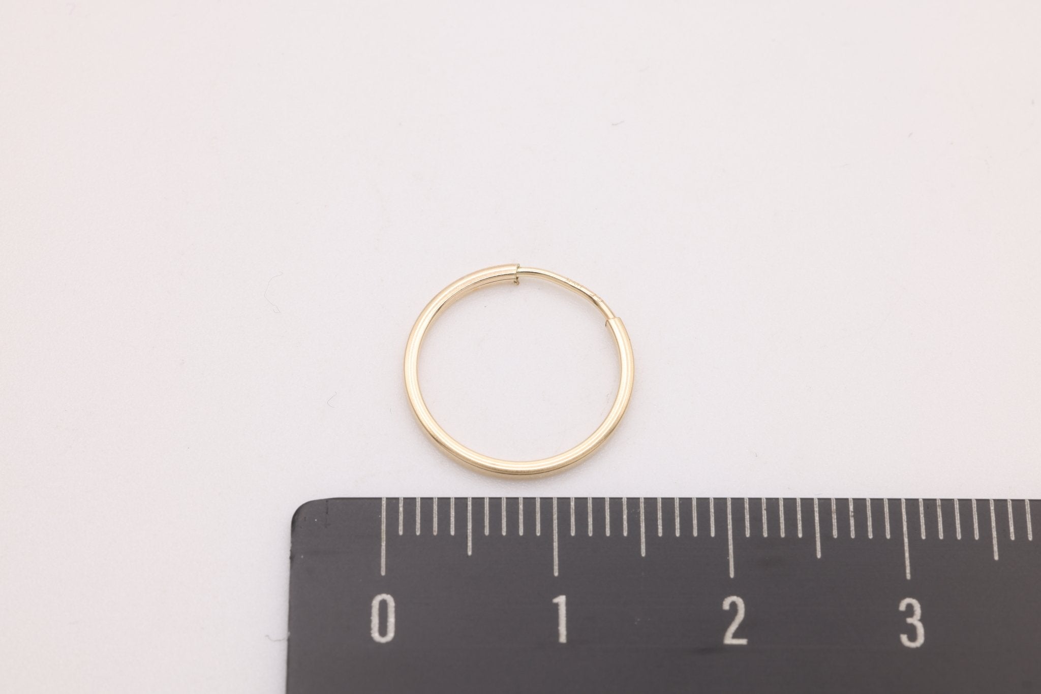 13mm Endless Hoop Earrings, 14K Gold - Filled, Minimalist Delicate Earrings, Wholesale Jewelry Earrings - HarperCrown