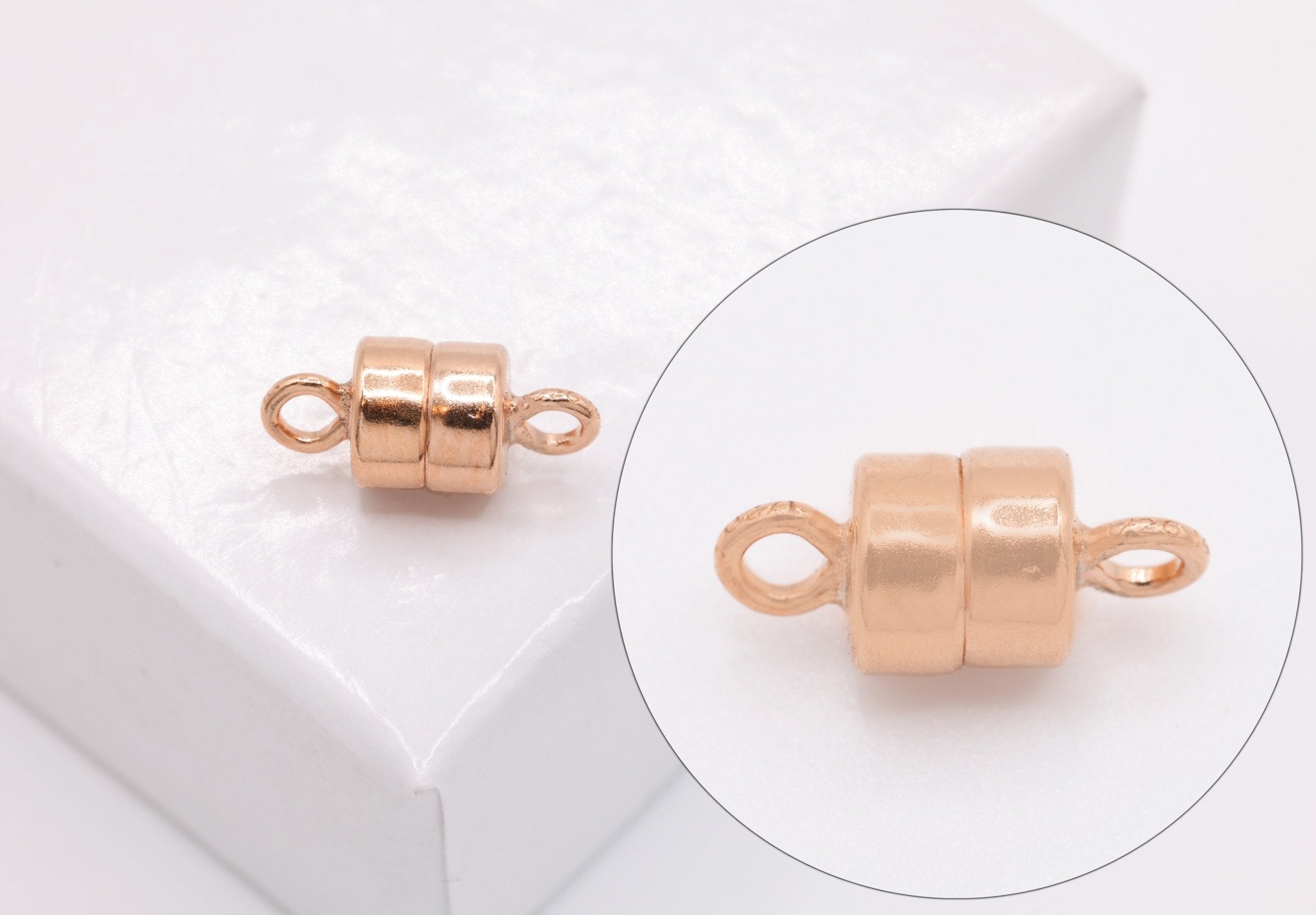 14/20 Rose Gold - Filled 4mm Strong Magnet Clasp, 1.6mm Closed Ring - HarperCrown