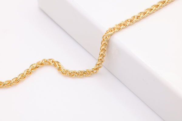 14K Gold-Filled 1.8 mm Wheat Chain, Wholesale Jewelry Making Wheat Chain - HarperCrown