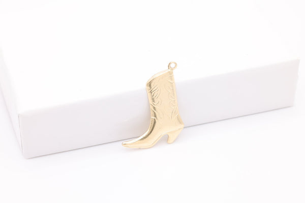 14K Gold-Filled Cowboy Boot Charm, Wholesale Jewelry Making Charm - HarperCrown