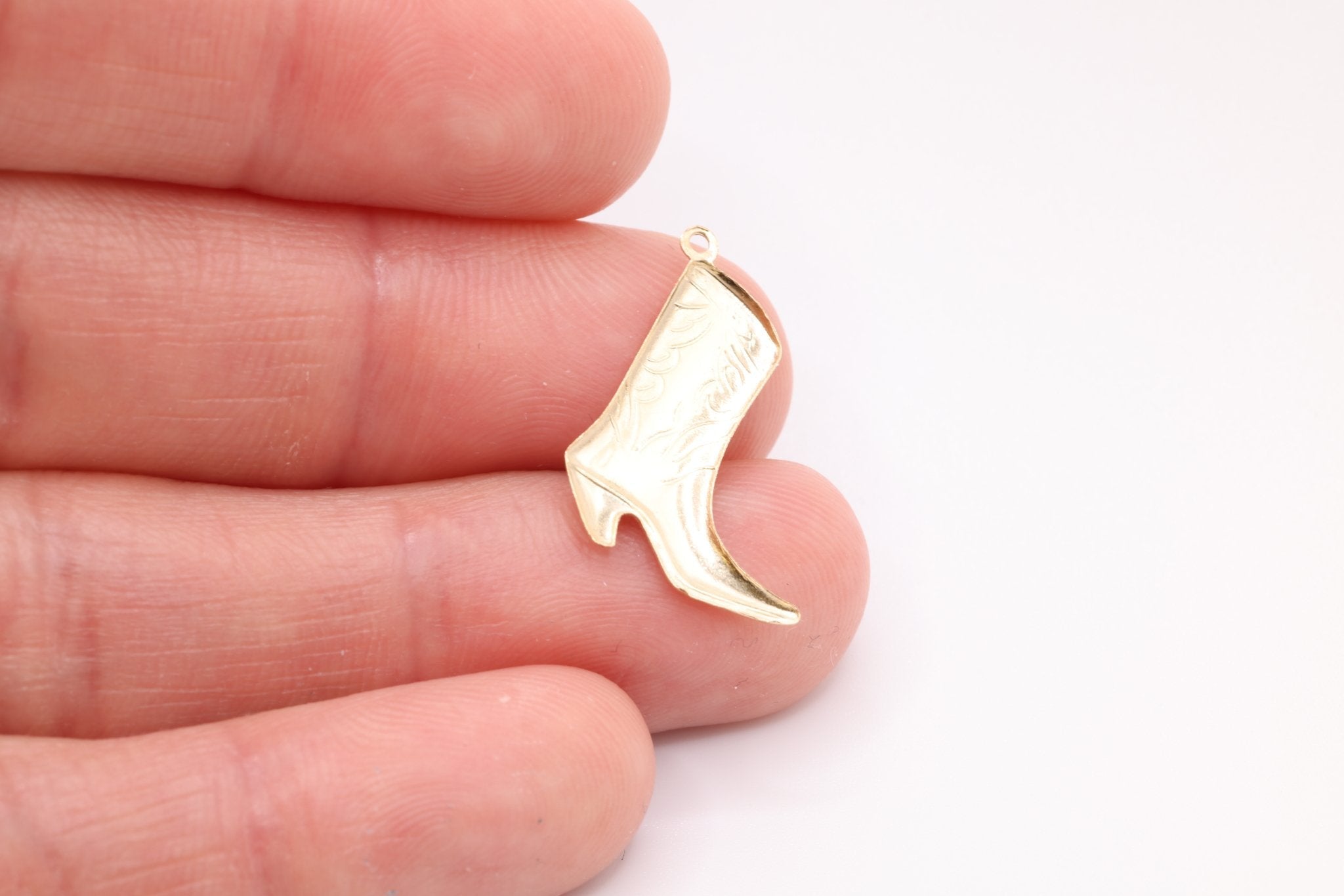 14K Gold-Filled Cowboy Boot Charm, Wholesale Jewelry Making Charm - HarperCrown