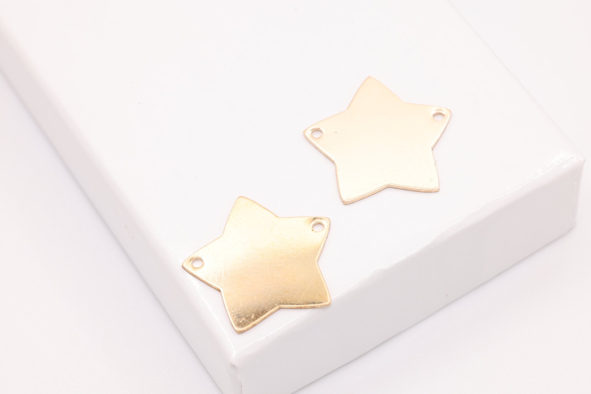 14K Gold-Filled Star Connector Charm, Blank Star Connector, Celestial Jewelry Making Charm - HarperCrown