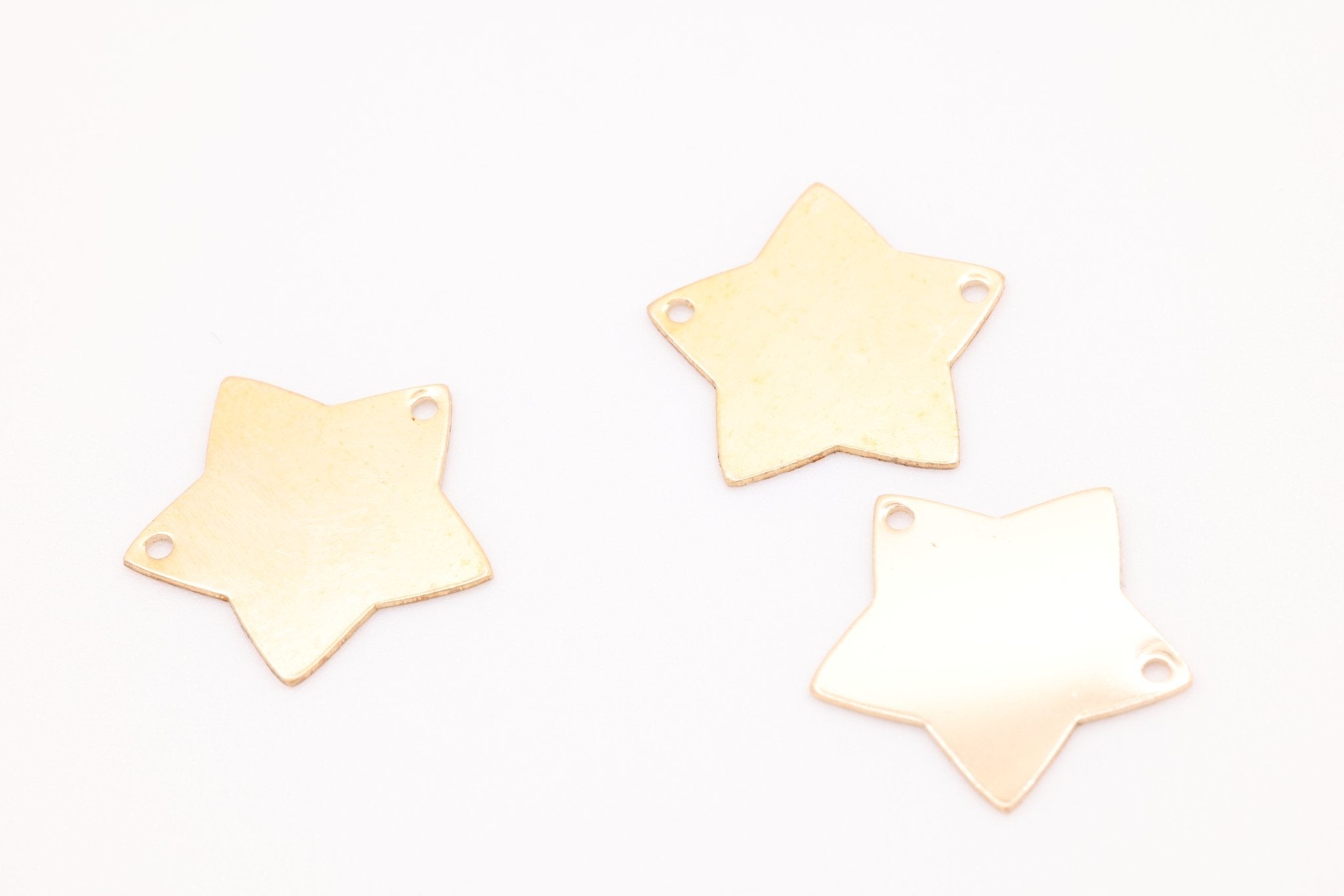 14K Gold-Filled Star Connector Charm, Blank Star Connector, Celestial Jewelry Making Charm - HarperCrown