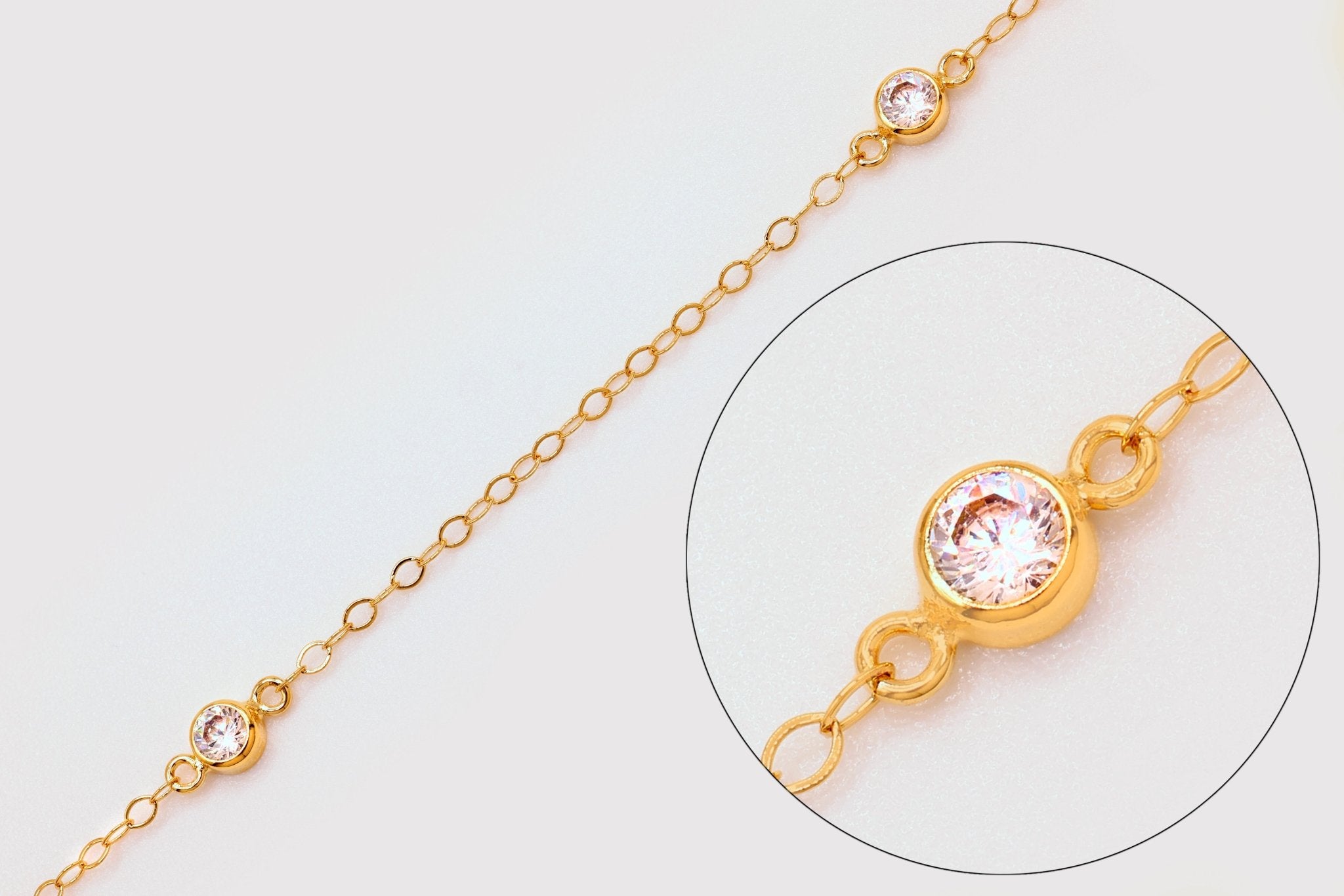 1.5mm CZ Cable Chain, 14/20 Gold - Filled, Wholesale, Pay Per Foot - HarperCrown