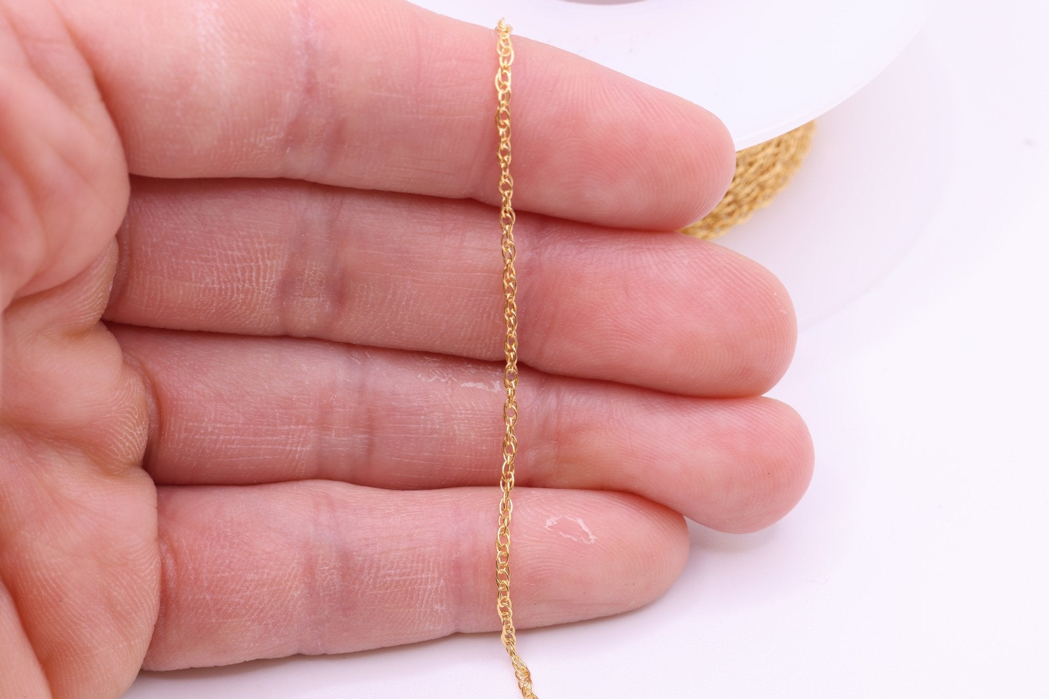 1.5mm Rope Chain, 14/20 Gold - Filled, Wholesale, Pay Per Foot, Bulk Uncut Spools For Jewelers - HarperCrown
