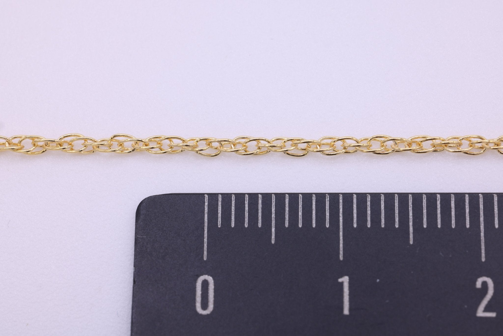 1.5mm Rope Chain, 14K Solid Gold, Bulk, Pay Per Inch, Uncut Spools For Jewelers - HarperCrown