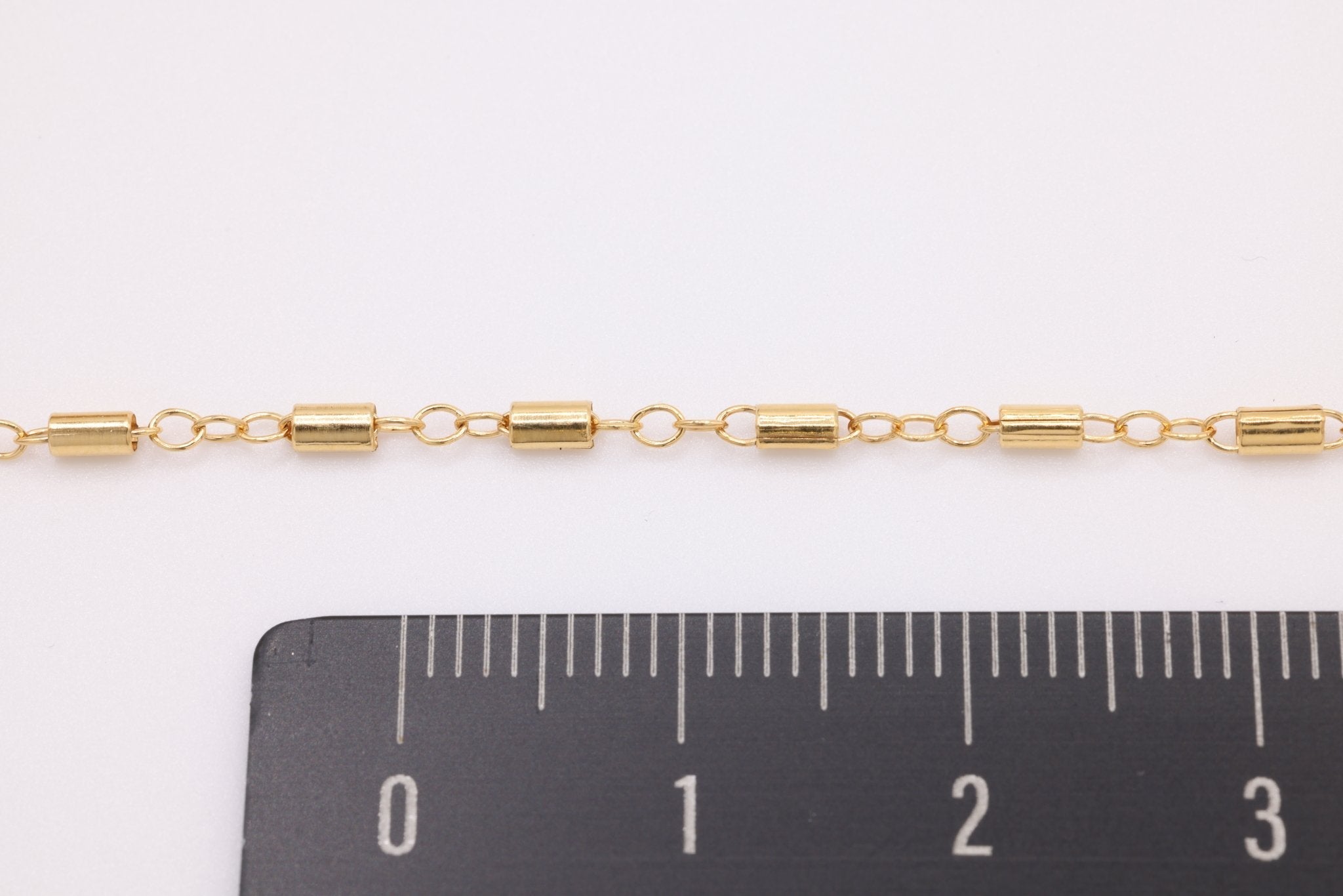 1.5mm x 3mm Tube Bar Necklace, 14/20 Gold - Filled, Wholesale, Finished and Ready to Wear - HarperCrown