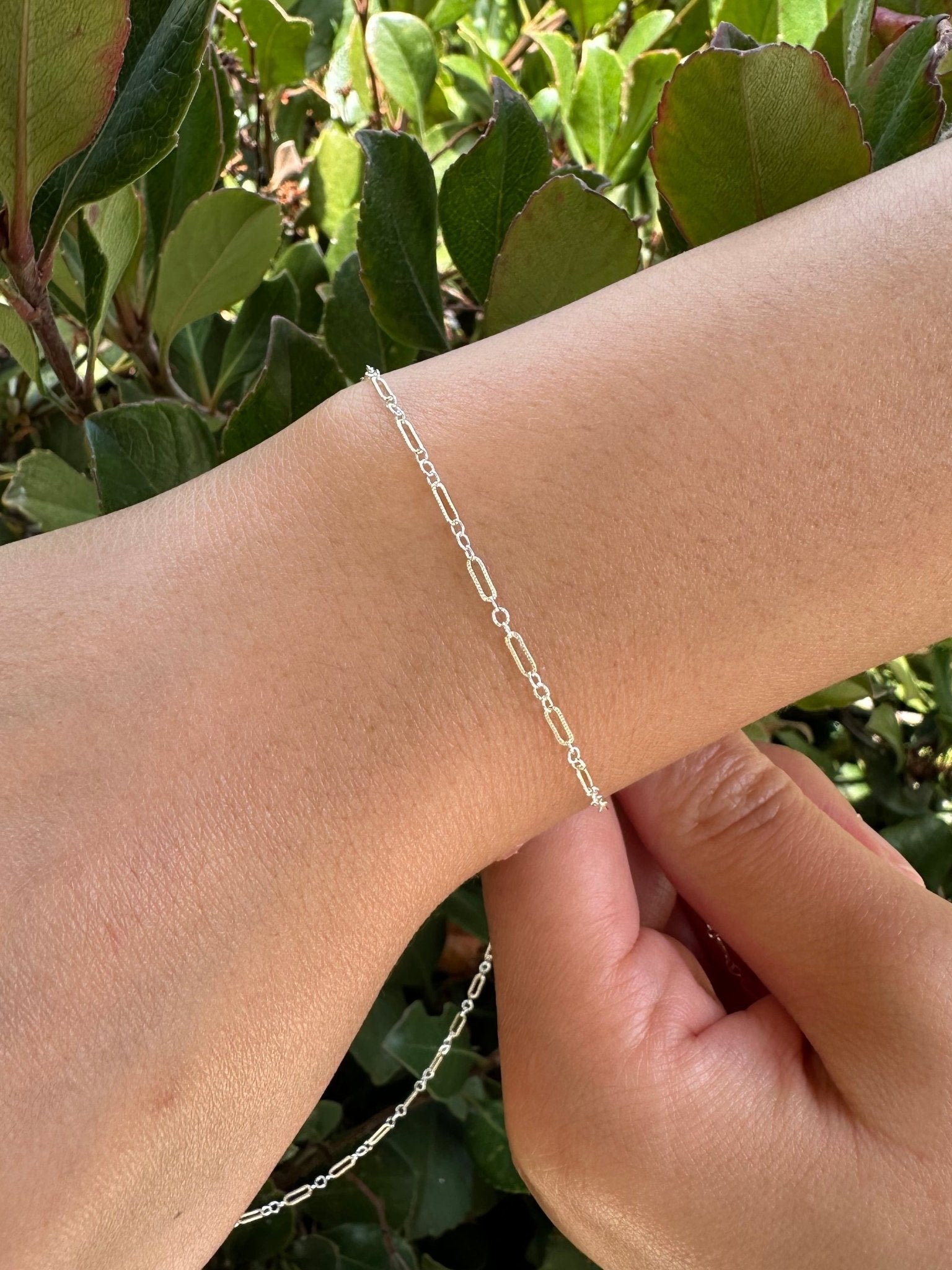 1.5mm x 4.5mm Knurled Long & Short Two Tone Chain, 14/20 Gold-Filled and 925 Sterling Silver, Wholesale, Pay Per Foot, 1 & 3 Link Jewelry Making Chain - HarperCrown