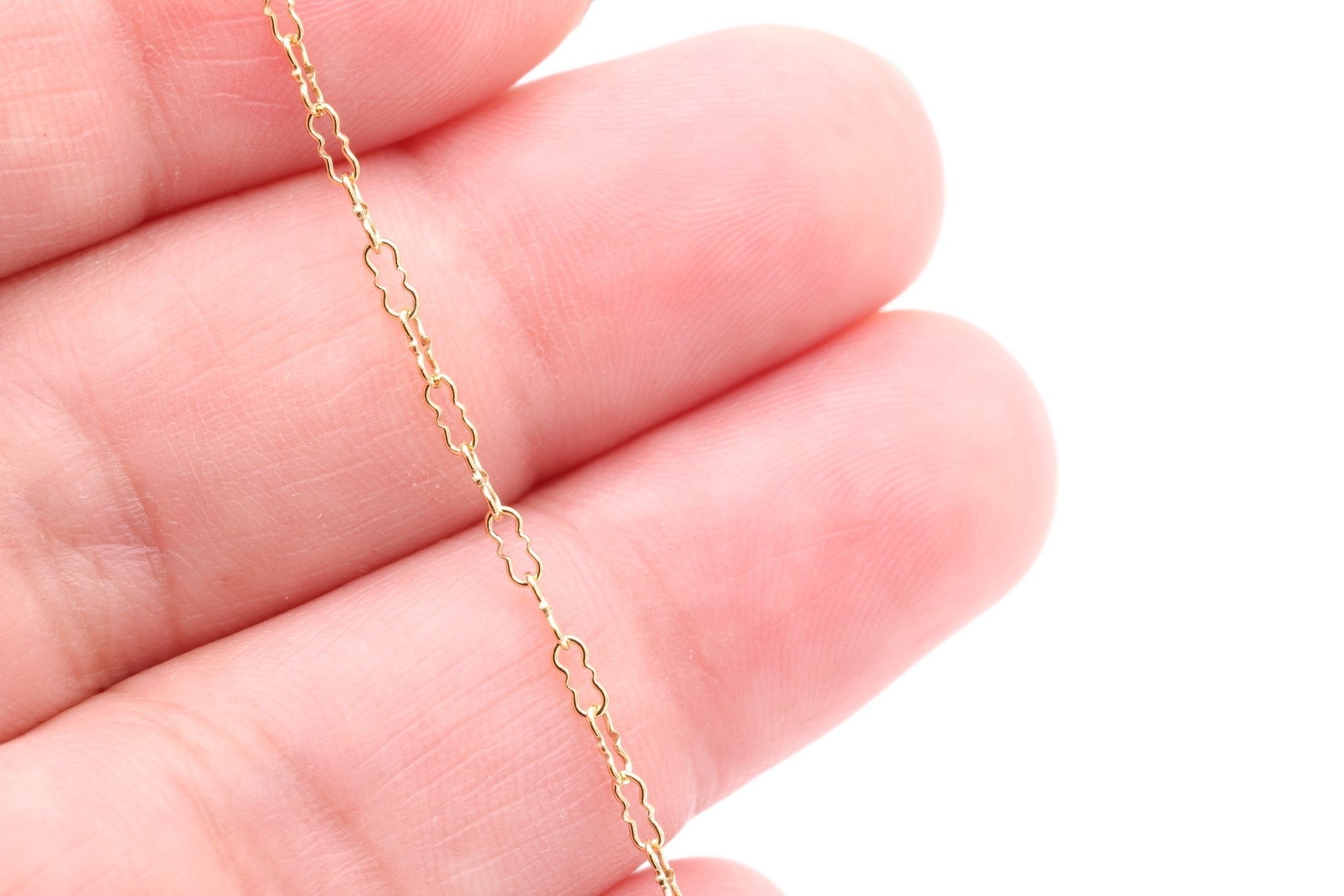 1.7mm, 2mm Krinkle Chain, Gold - Filled or Sterling Silver, Wholesale Uncut Chain for Jewelry Making - HarperCrown
