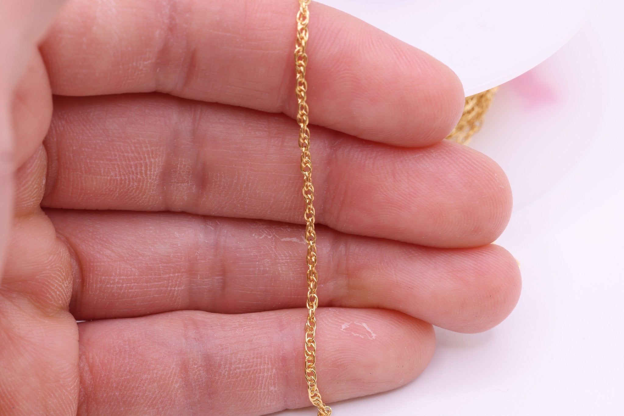 1.7mm Rope Chain, 14/20 Gold - Filled, Wholesale, Pay Per Foot, Bulk Uncut Spools For Jewelers - HarperCrown