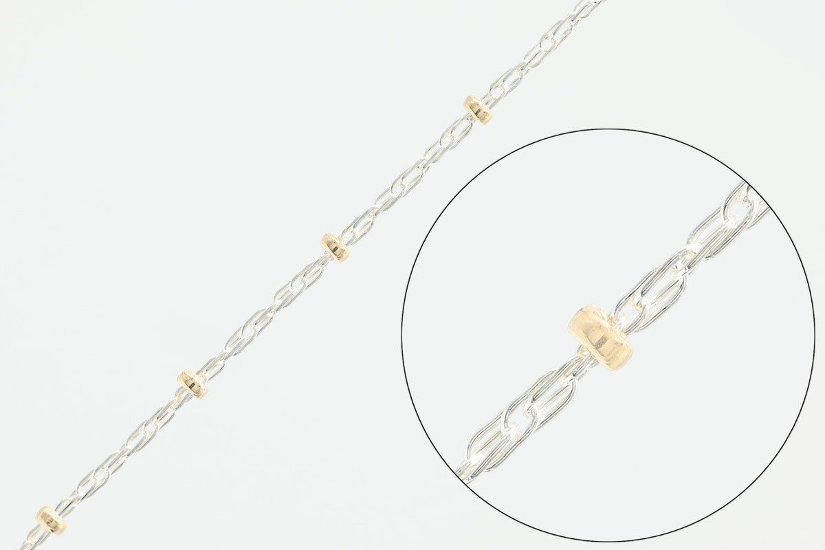 1.8mm Bead Satellite Chain, 14/20 Gold-Filled, Wholesale, Pay Per Foot, Roundel Bead, Jewelry Making Chain - HarperCrown