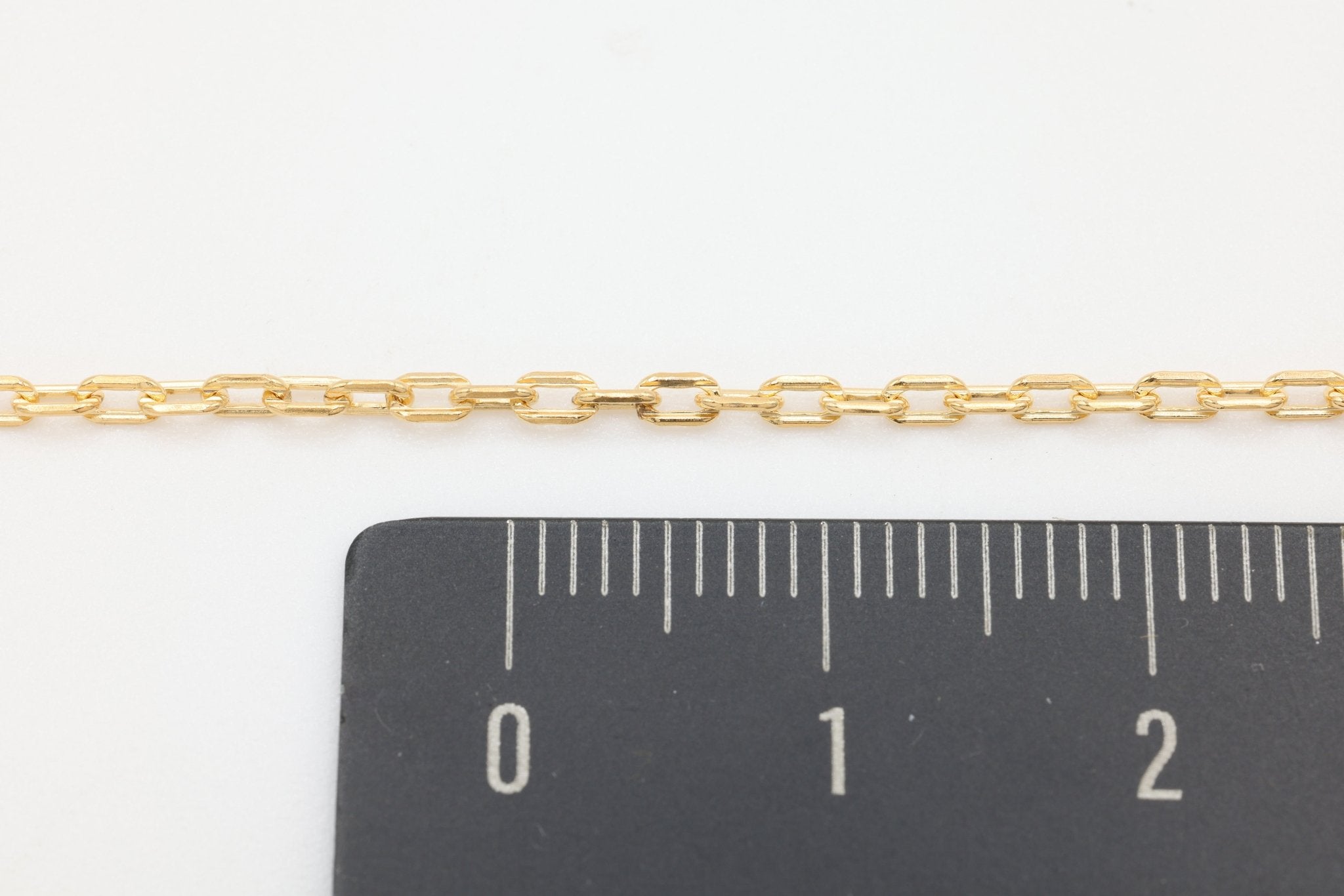1.8mm Flat Oval Textured Cable Chain, 14/20 Gold-Filled, Wholesale, Pay Per Foot, Jewelry Making Chain - HarperCrown