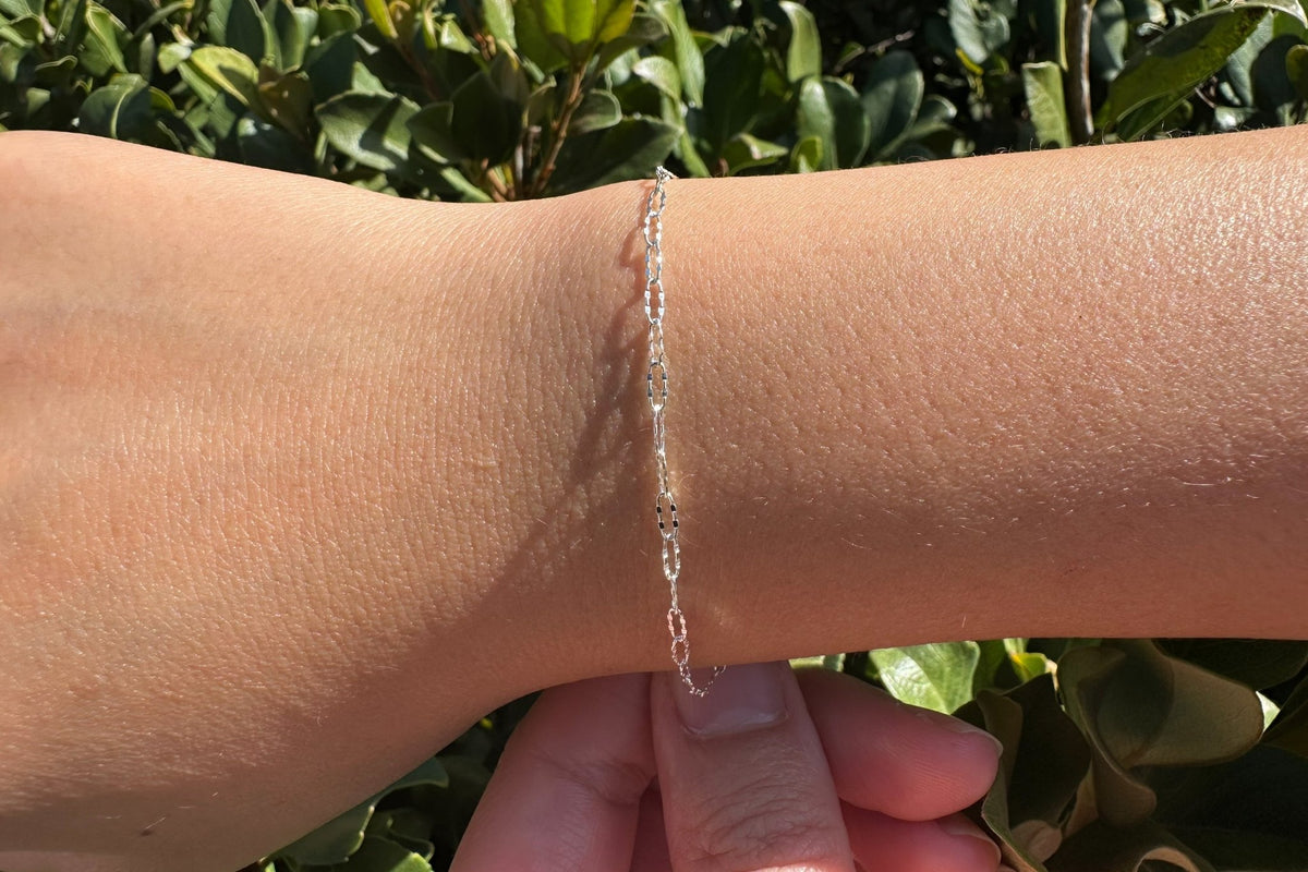 1.8mm x 5mm Double Dapped Chain, 925 Sterling Silver, Wholesale, Pay Per Foot, Jewelry Making Chain - HarperCrown
