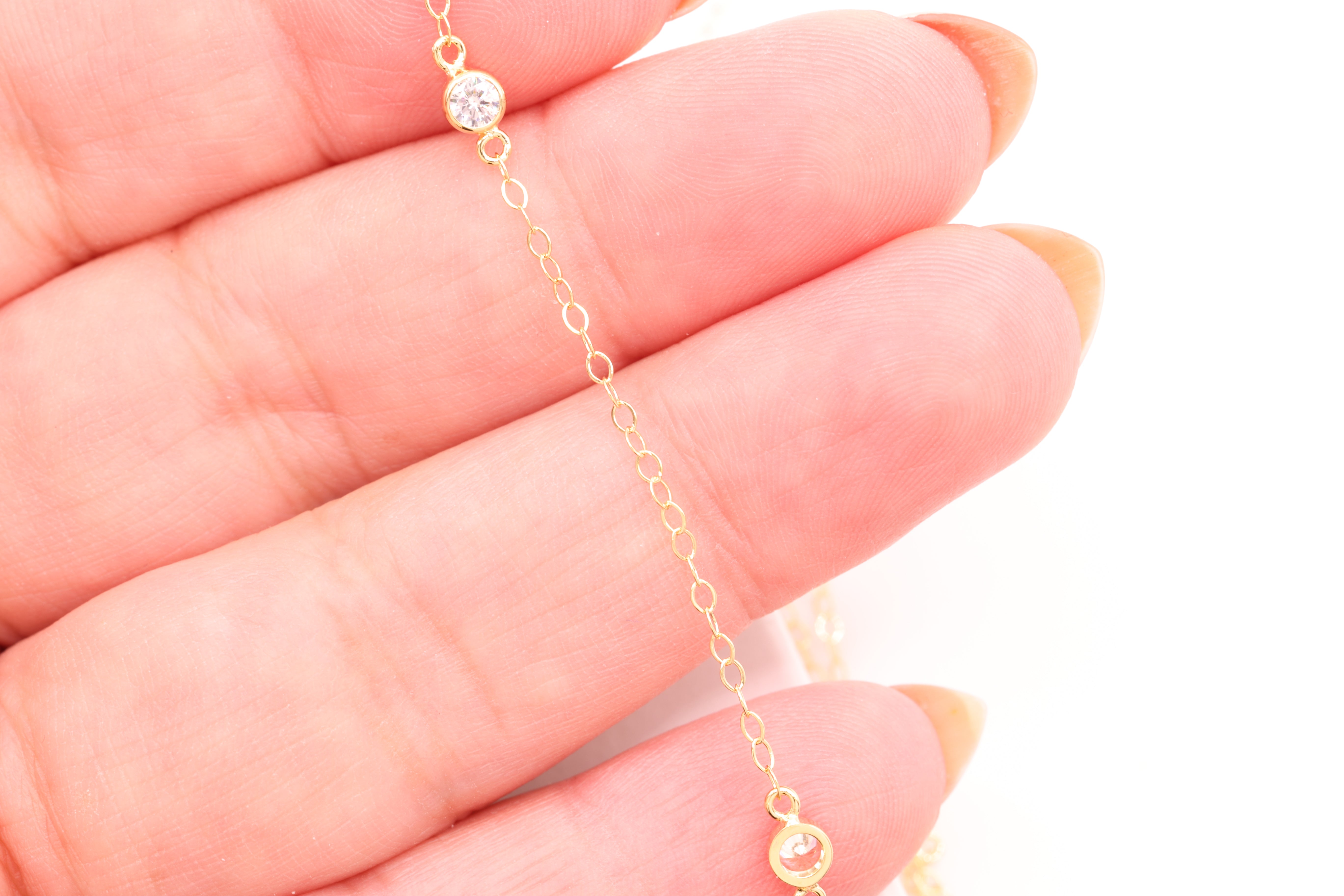 1.5mm CZ Cable Chain, 14/20 Gold-Filled, Wholesale, Pay Per Foot