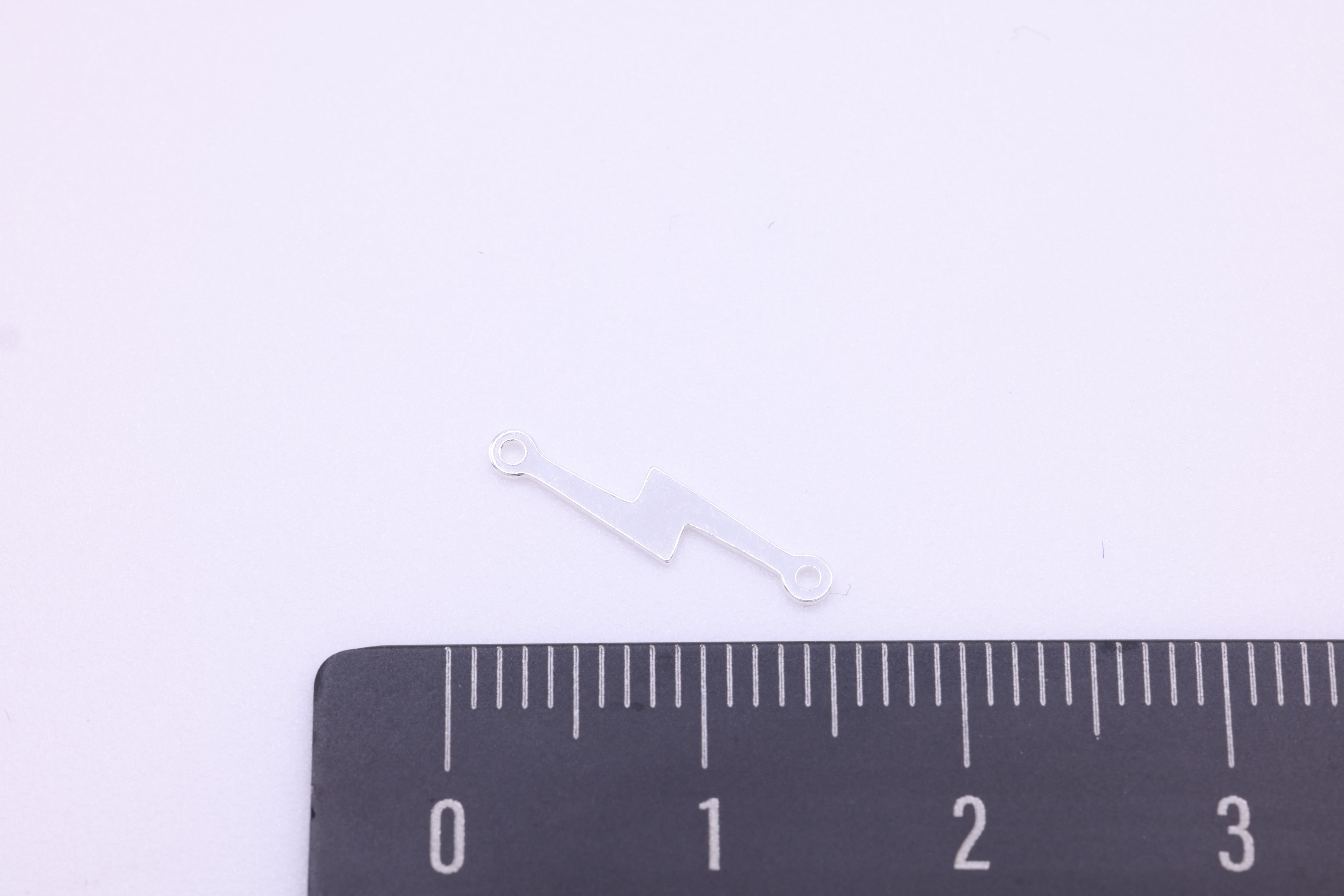 Lightning Connector Charm, Wholesale, 925 Sterling Silver, 15mm x 4mm, Lightning Bolt Celestial Night Sky Permanent Jewelry