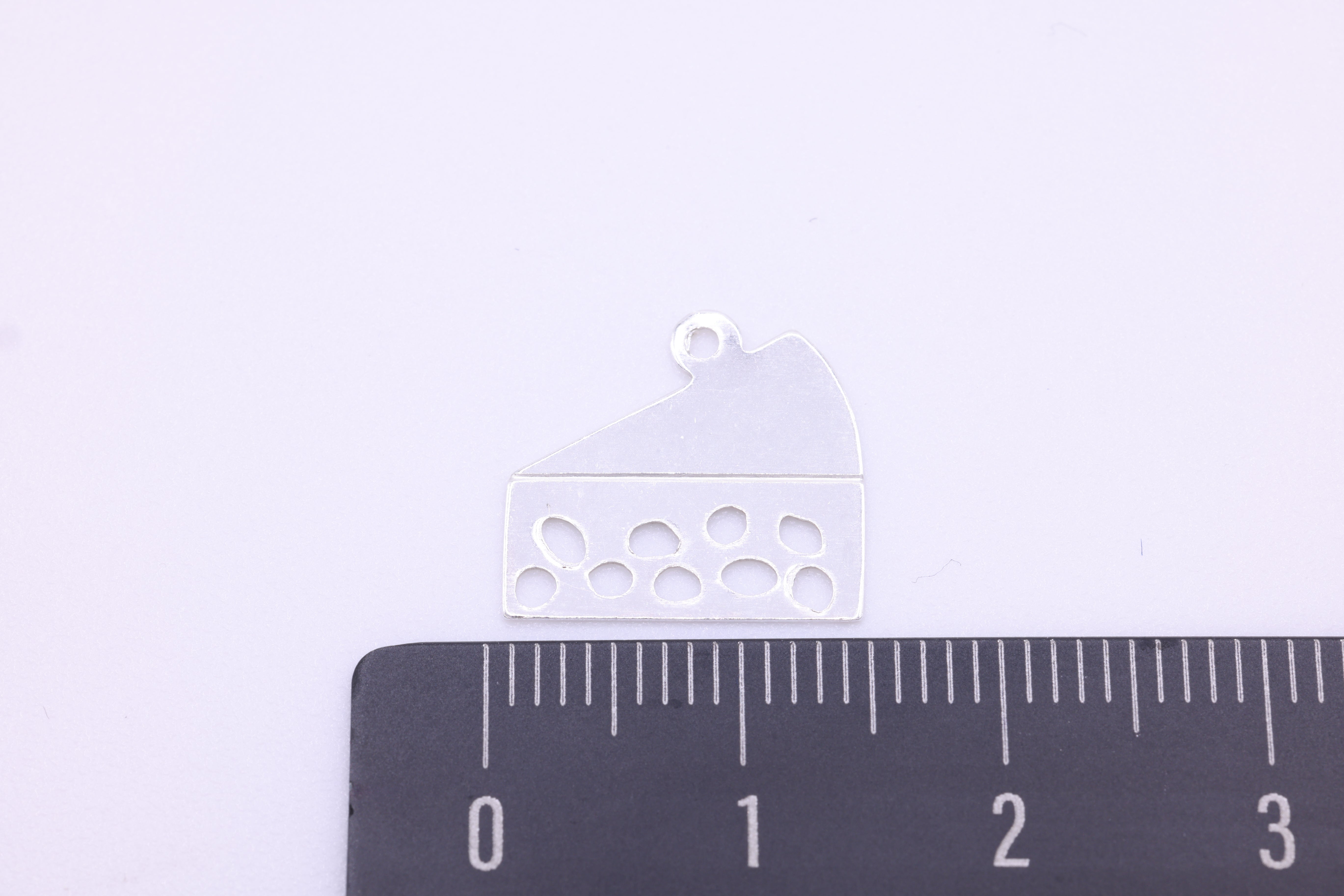 Cheese Charm, Wholesale, 925 Sterling Silver, 15mm x 10mm, Swiss Cheese Slice Permanent Jewelry