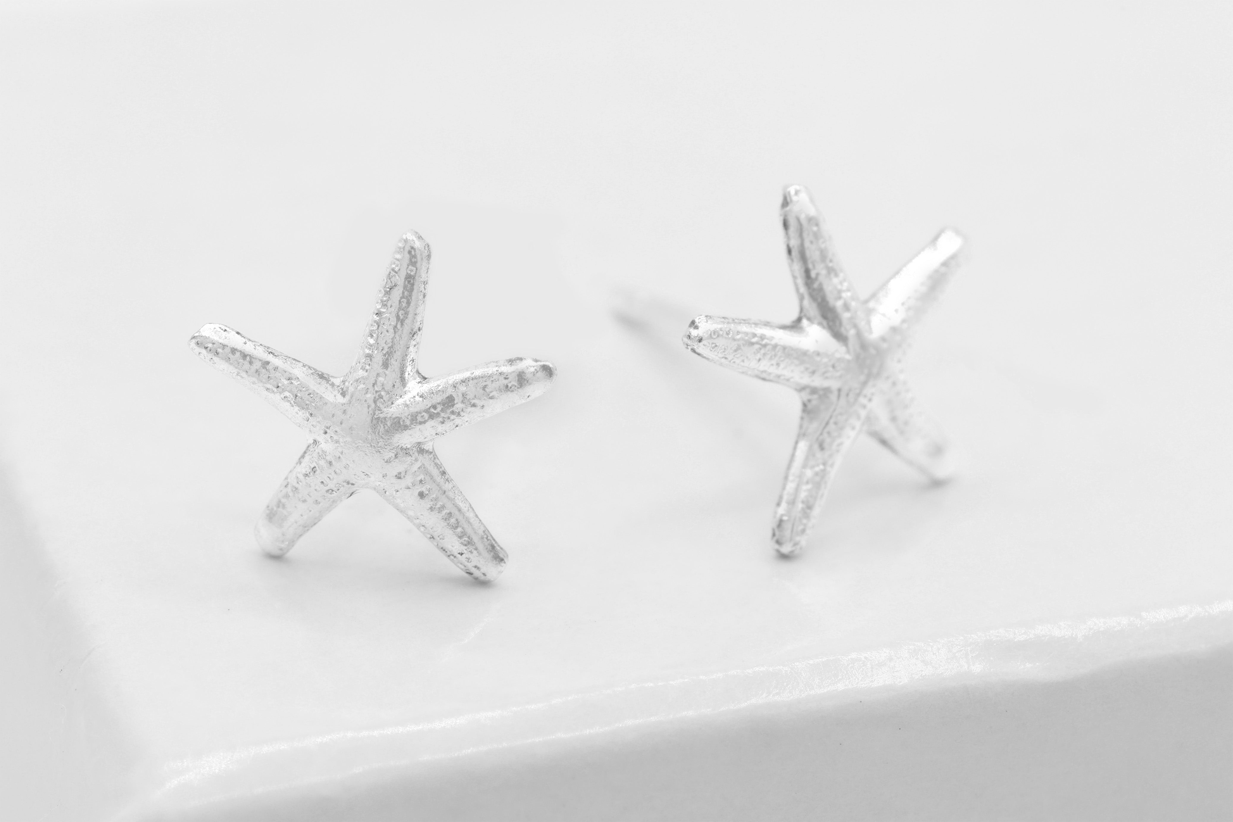 Starfish Stud Earring, 925 Sterling Silver, 7mm x 7mm, Wholesale, Pay Per Piece