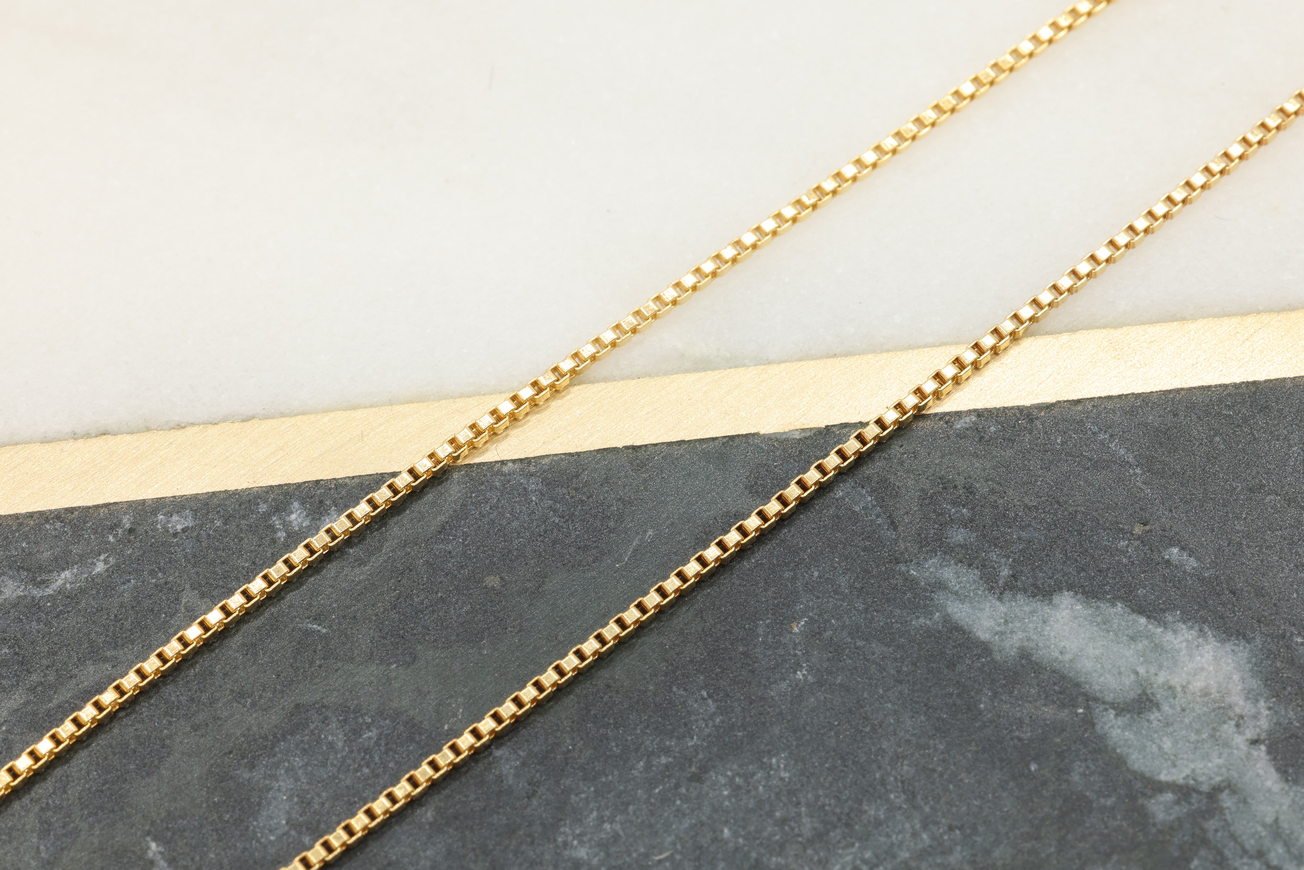 1mm Box Chain, 14/20 Gold-Filled, Wholesale, Pay Per Foot, Jewelry Making Chain
