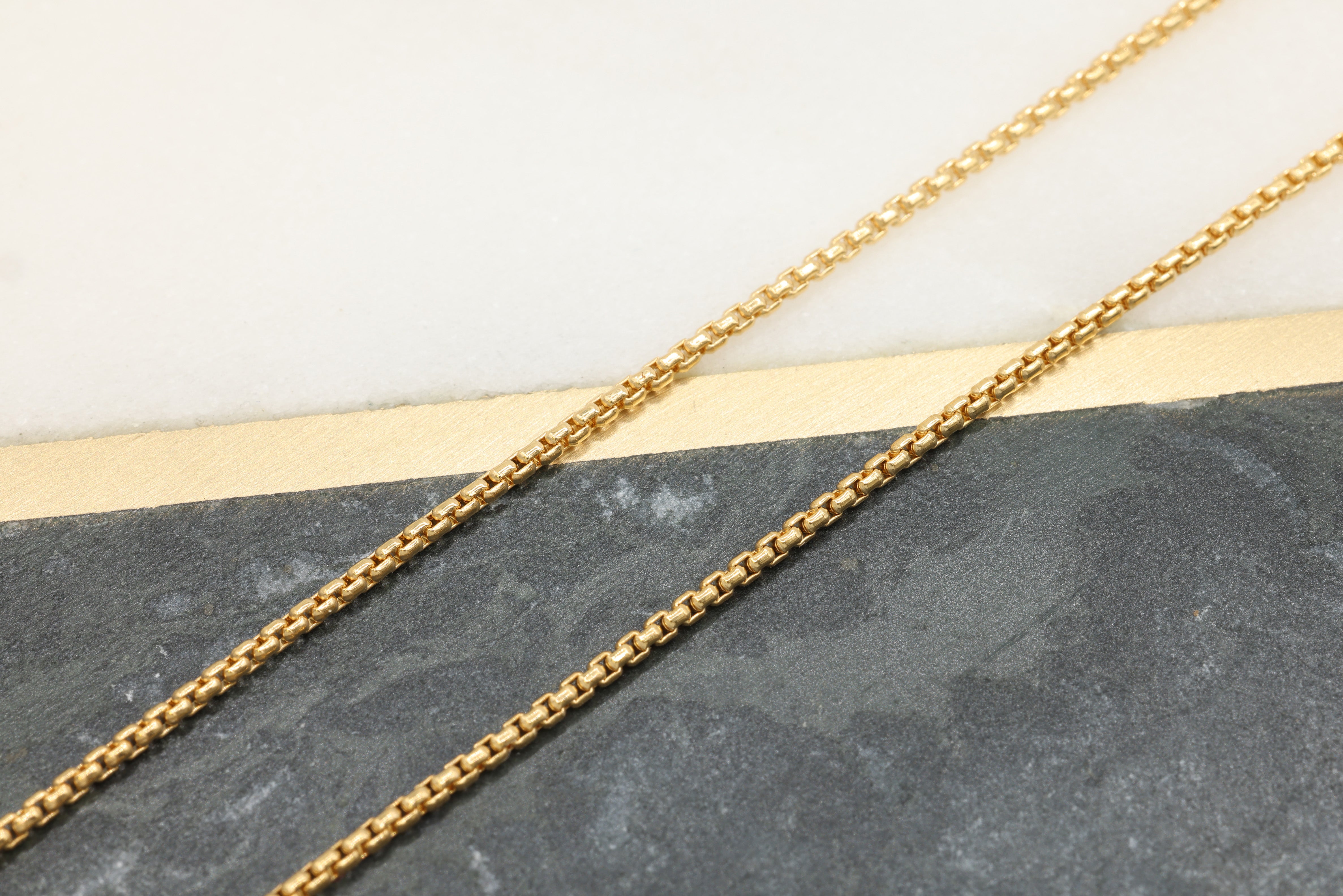 1.5mm Round Venetian Box Chain, 14/20 Gold-Filled, Wholesale, Pay Per Foot, Jewelry Making Chain