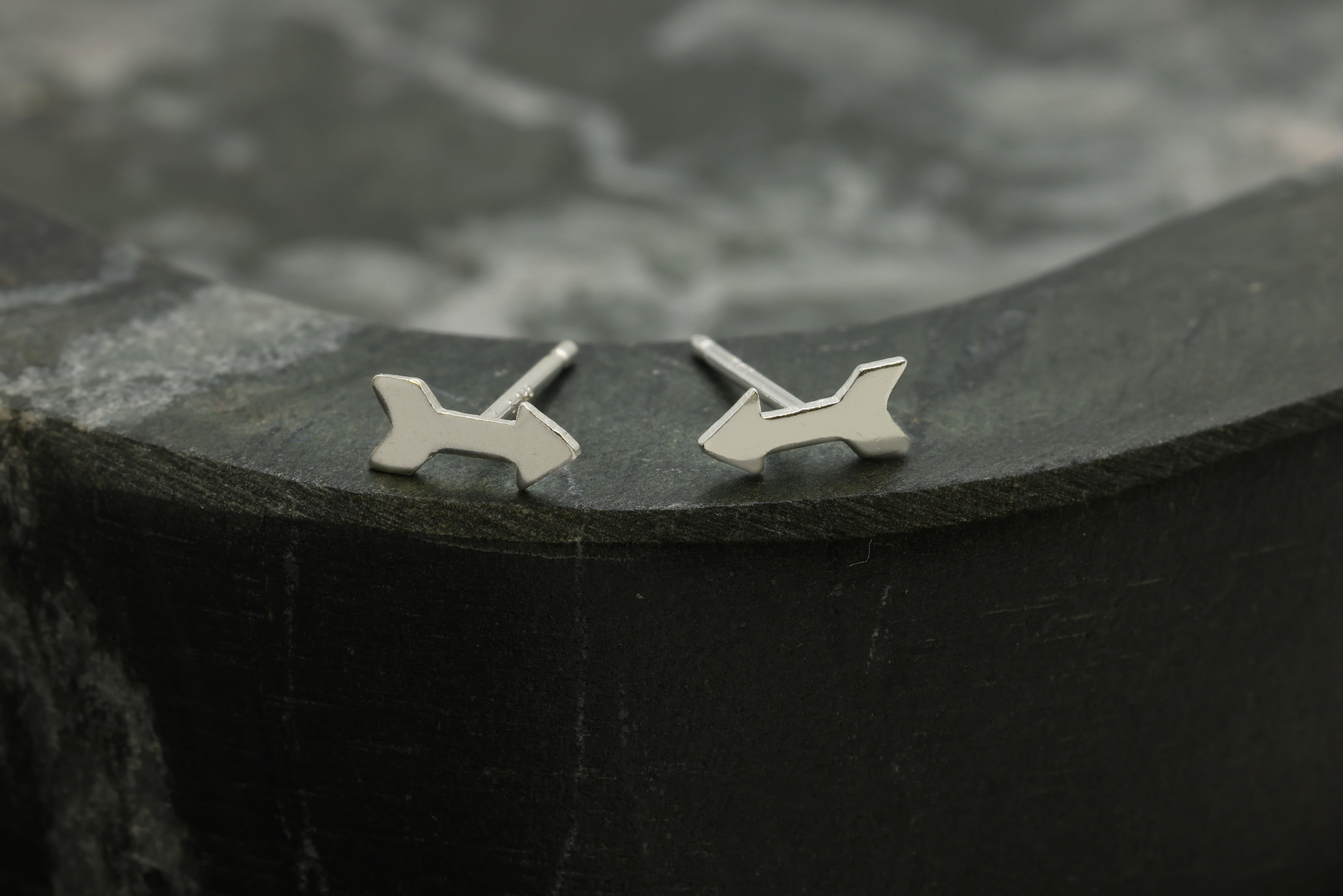 Arrow Stud Earring, 925 Sterling Silver, 8mm x 3mm, Wholesale, Dainty Minimalist Jewelry Earrings