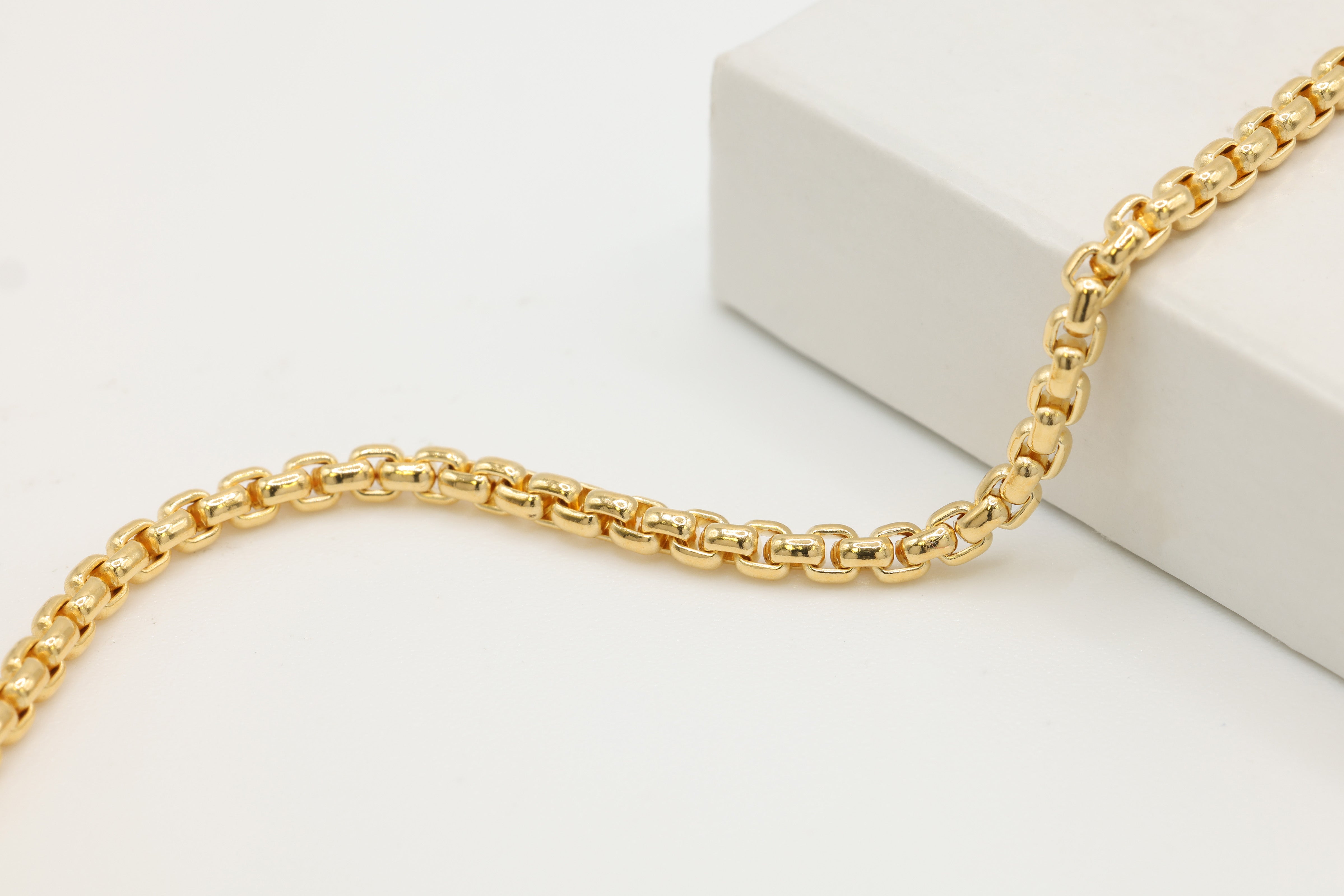 2.6mm Round Venetian Box Chain, 14/20 Gold-Filled, Wholesale, Pay Per Foot, Jewelry Making Chain