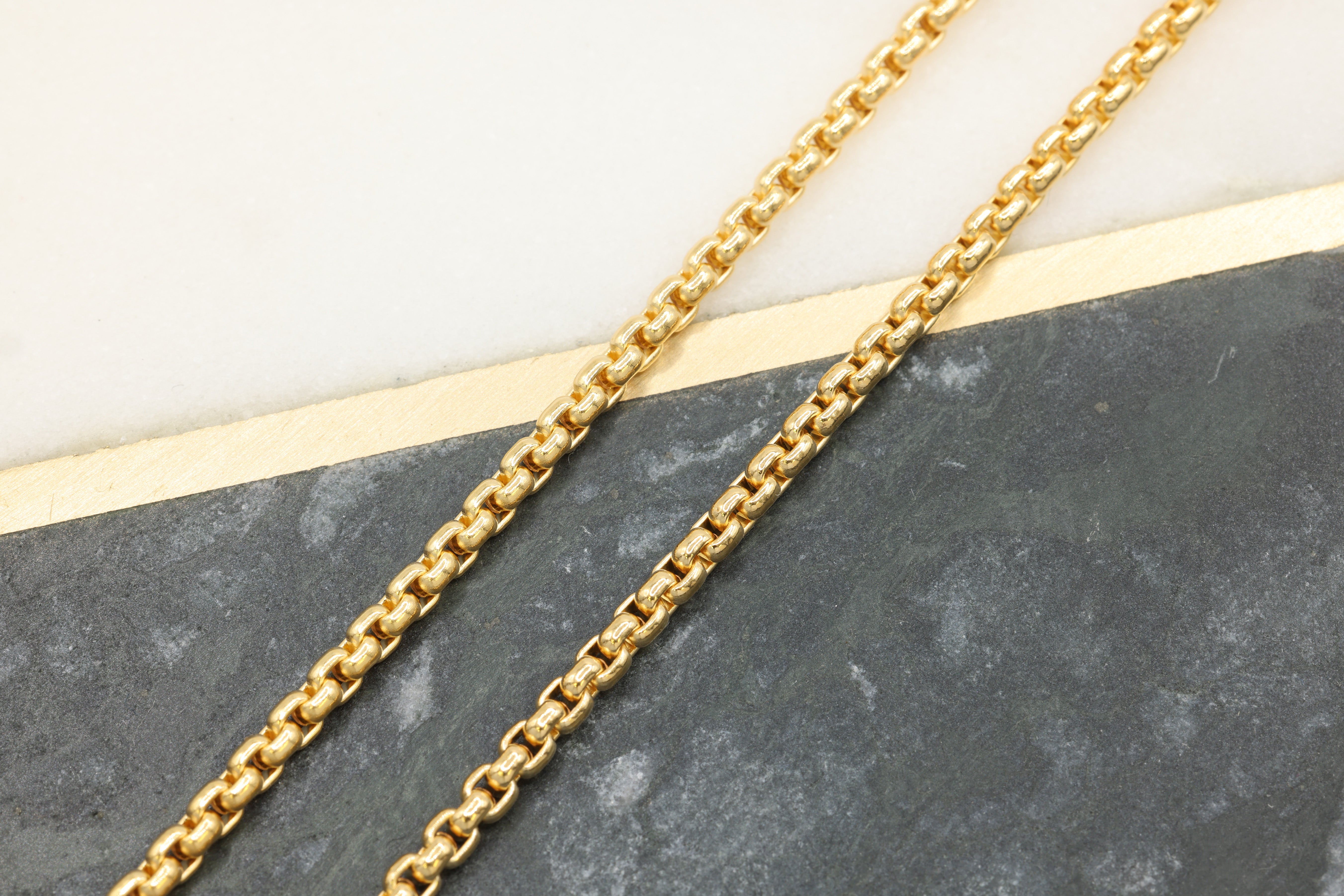 2.6mm Round Venetian Box Chain, 14/20 Gold-Filled, Wholesale, Pay Per Foot, Jewelry Making Chain